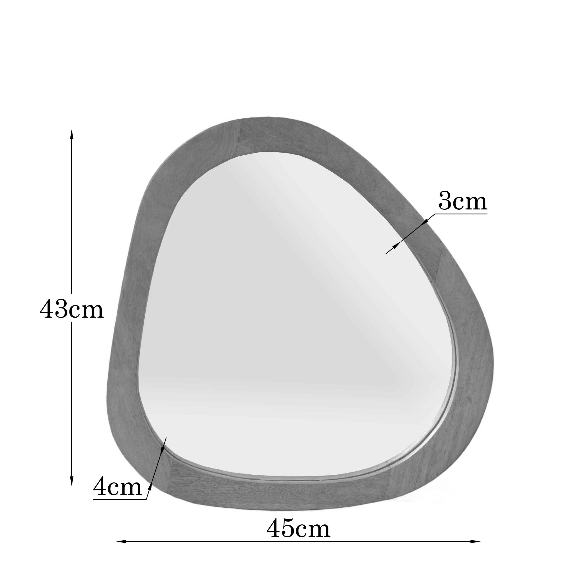 Organische Spiegel Lou Licht Mango 43 cm