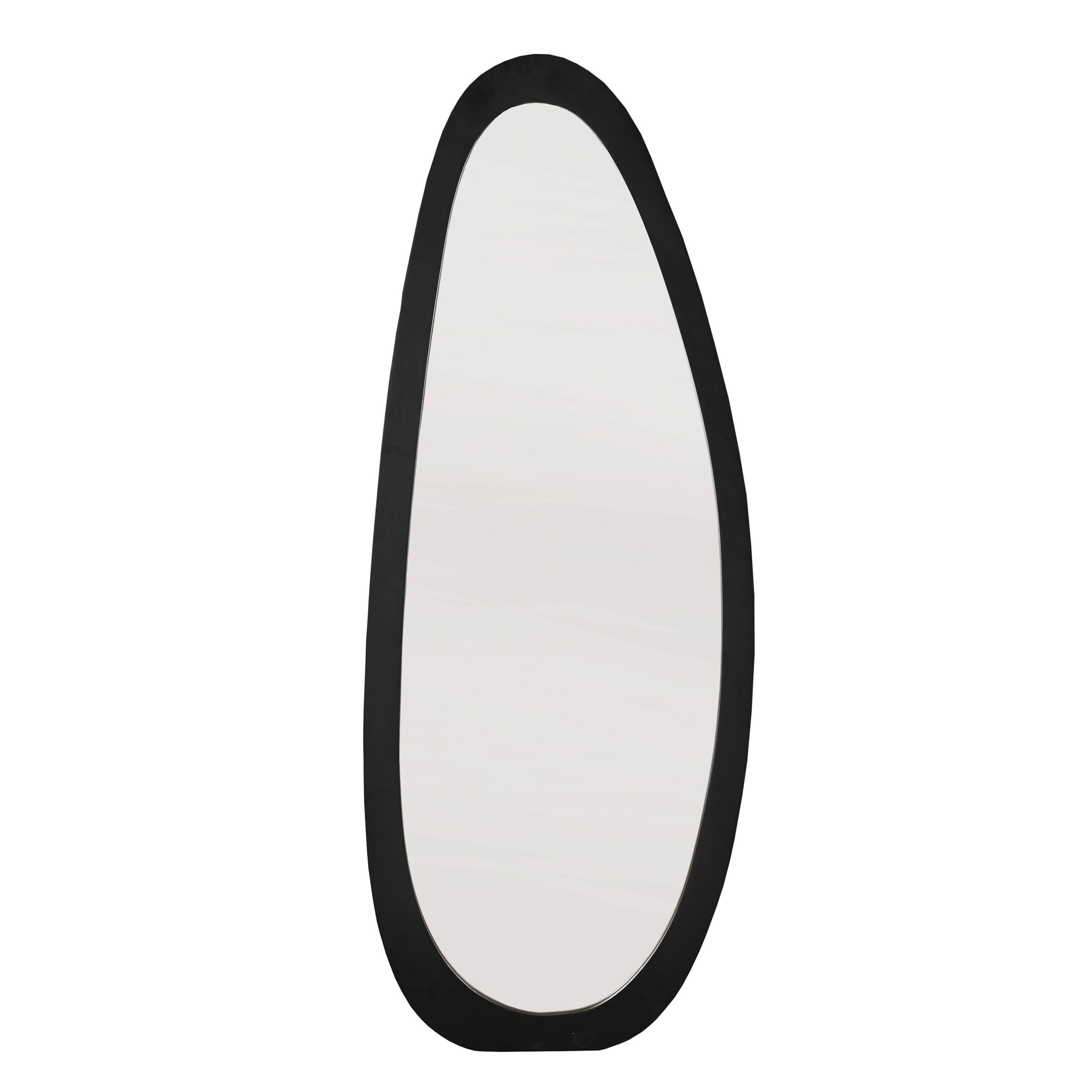 Organische Spiegel Lou Zwart Mangohout 180 cm