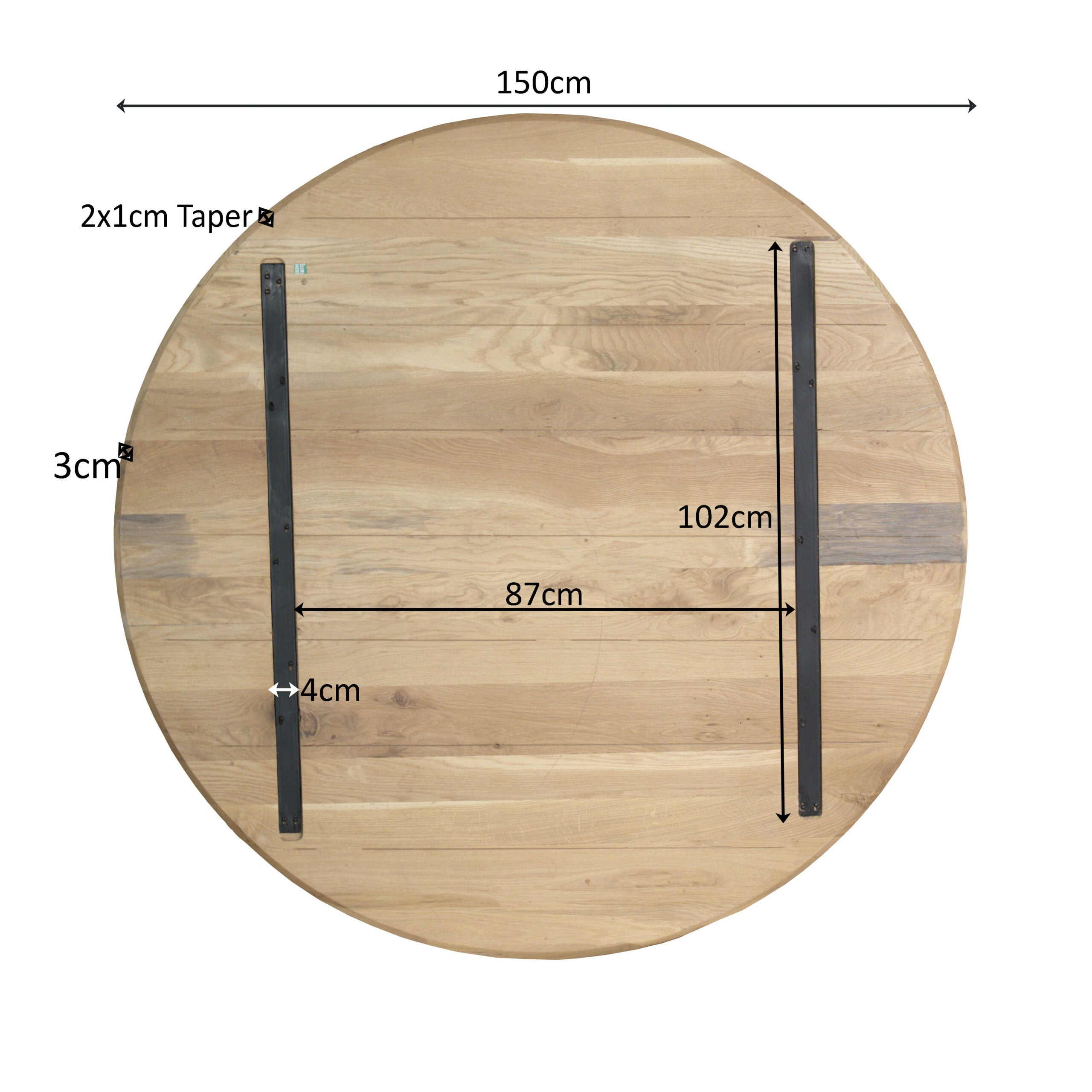 Eiken Blad Ferris 150 cm Naturel