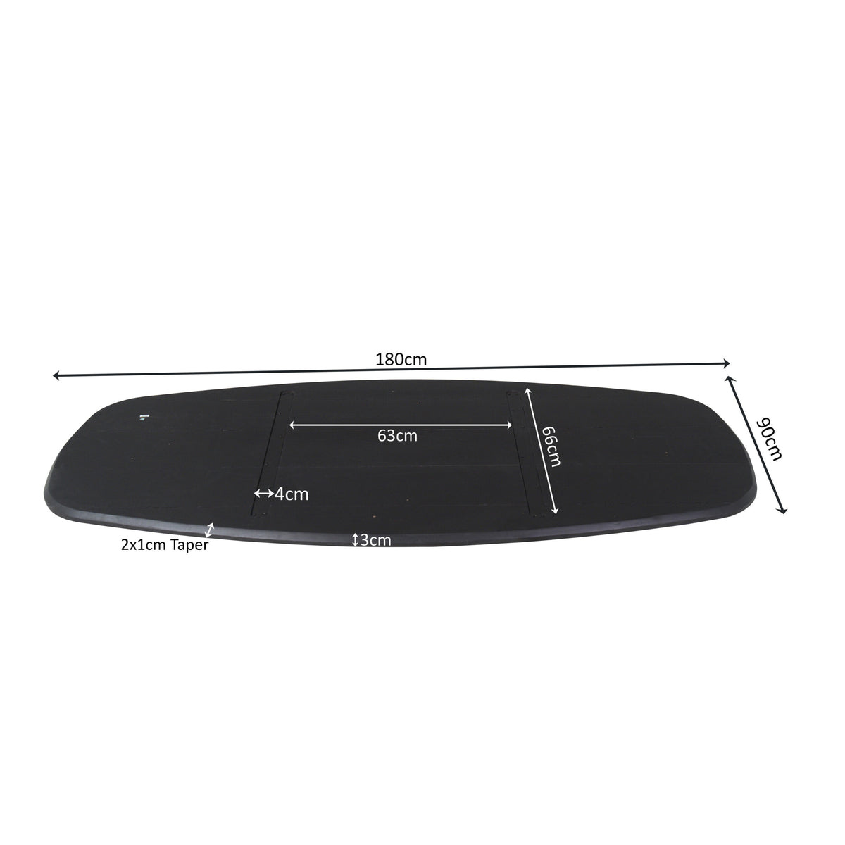 Eiken Blad Ferris Deens Ovaal 180 cm Zwart