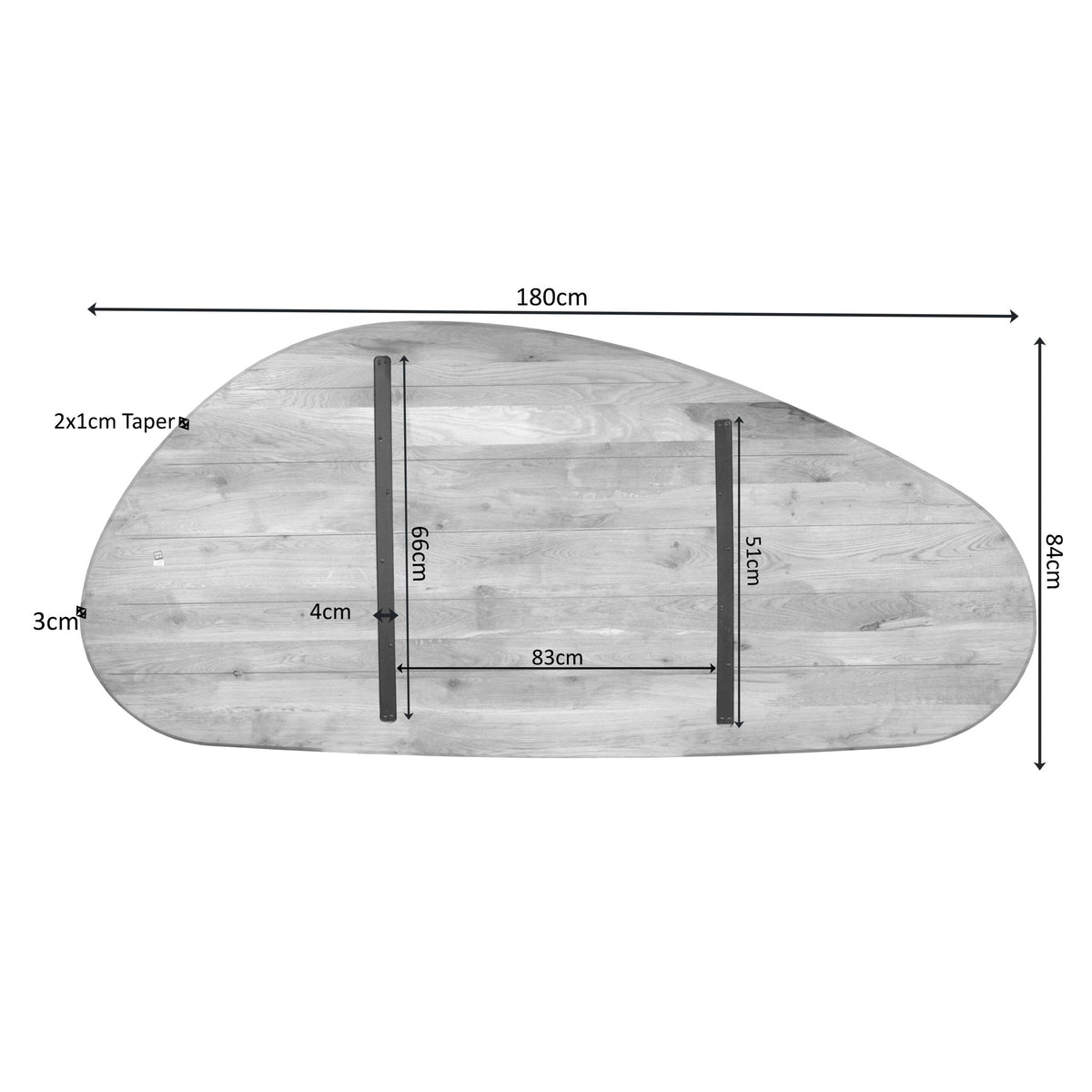Eiken Blad Cloud 180 cm Naturel