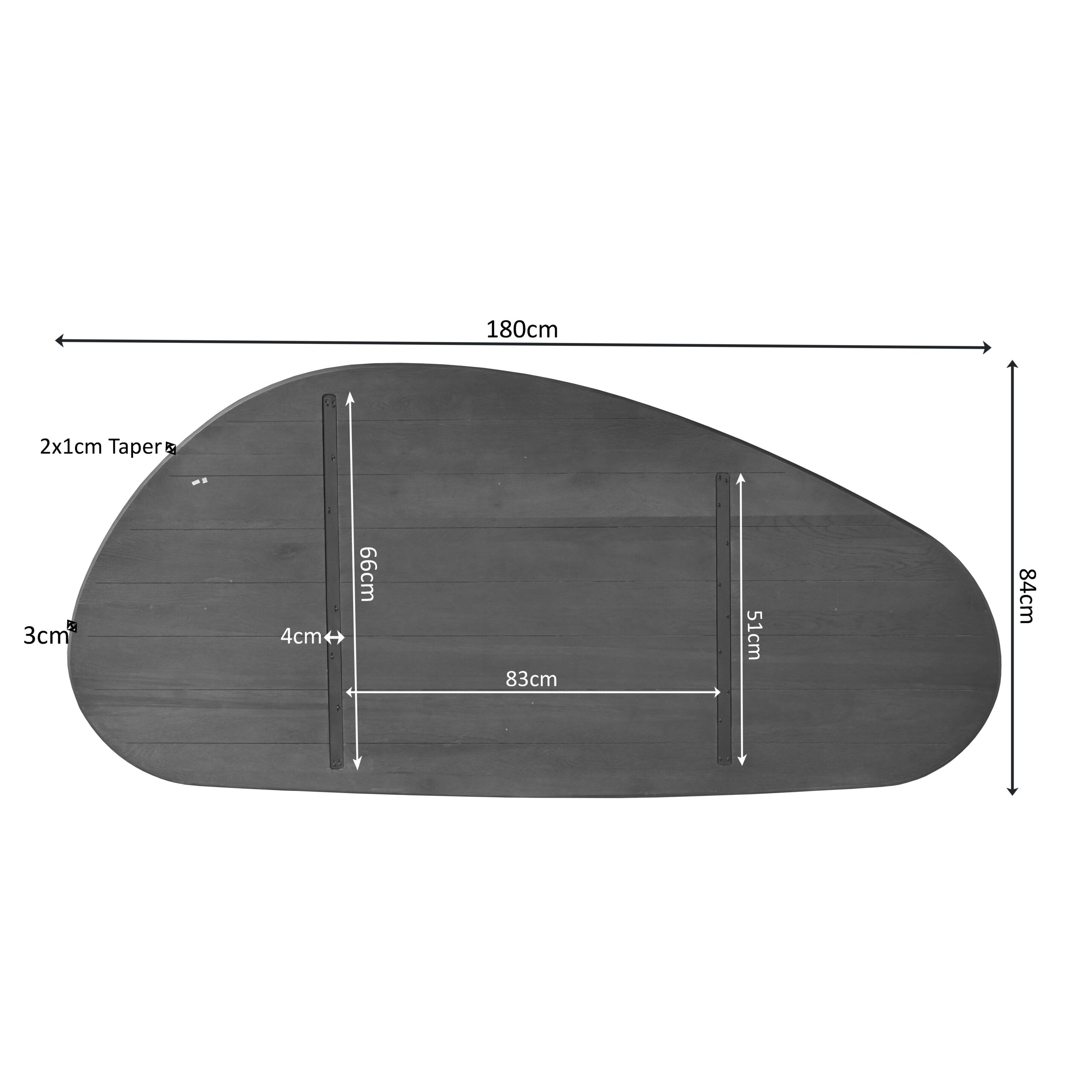 Eiken Blad Cloud 180 cm Bruin