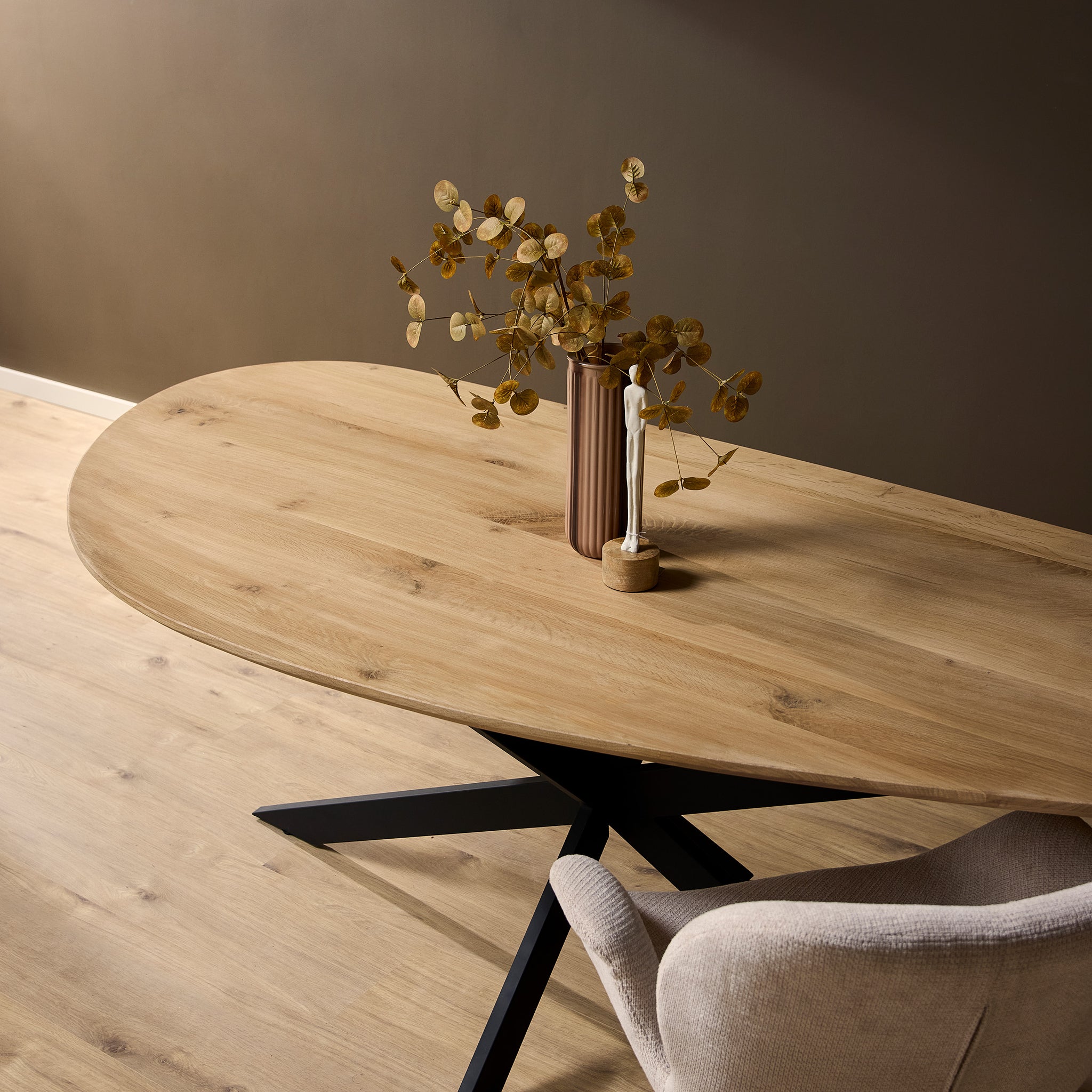 Organische eettafel Cloud Naturel Eikenhout 180 cm