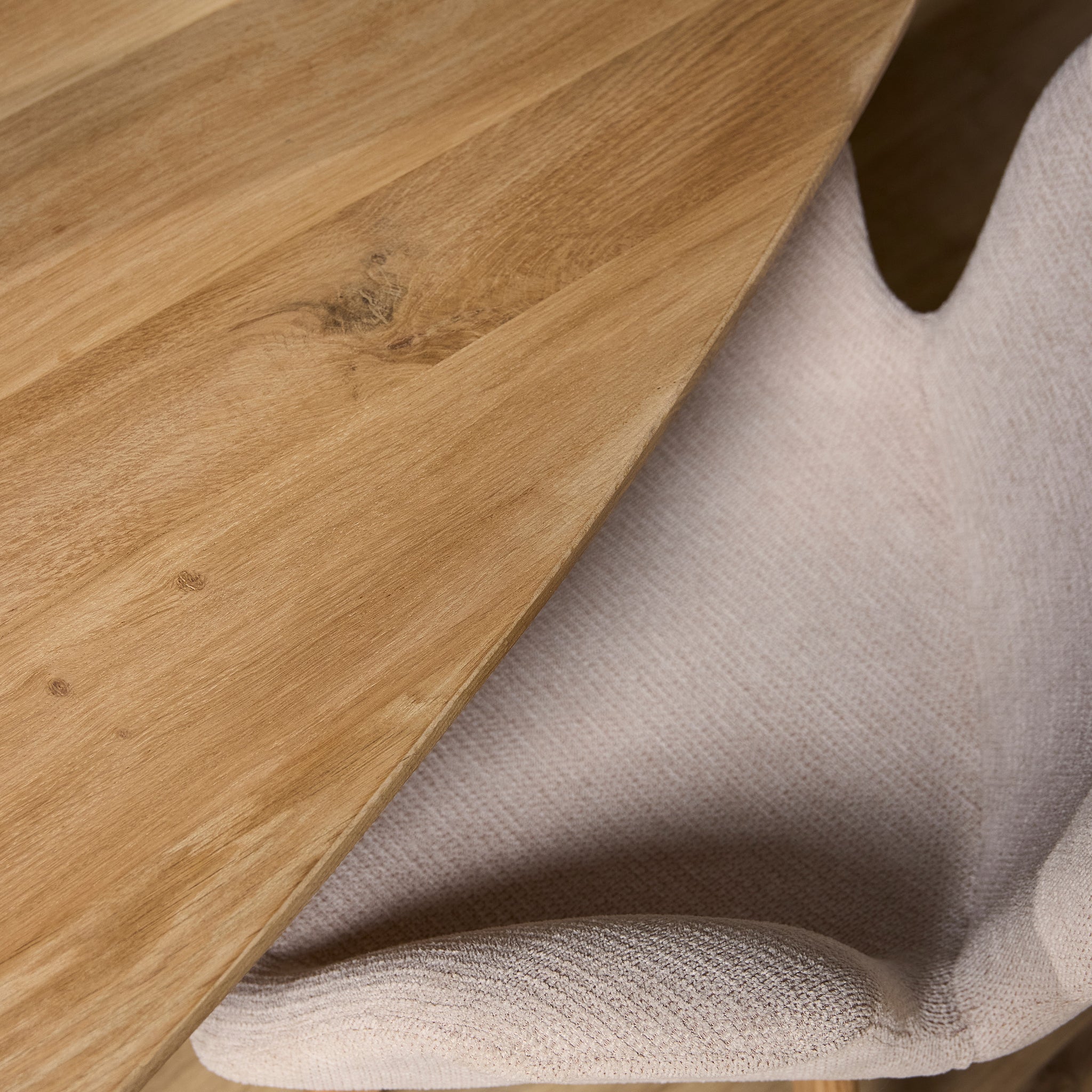 Organische eettafel Cloud Naturel Eikenhout 210 cm
