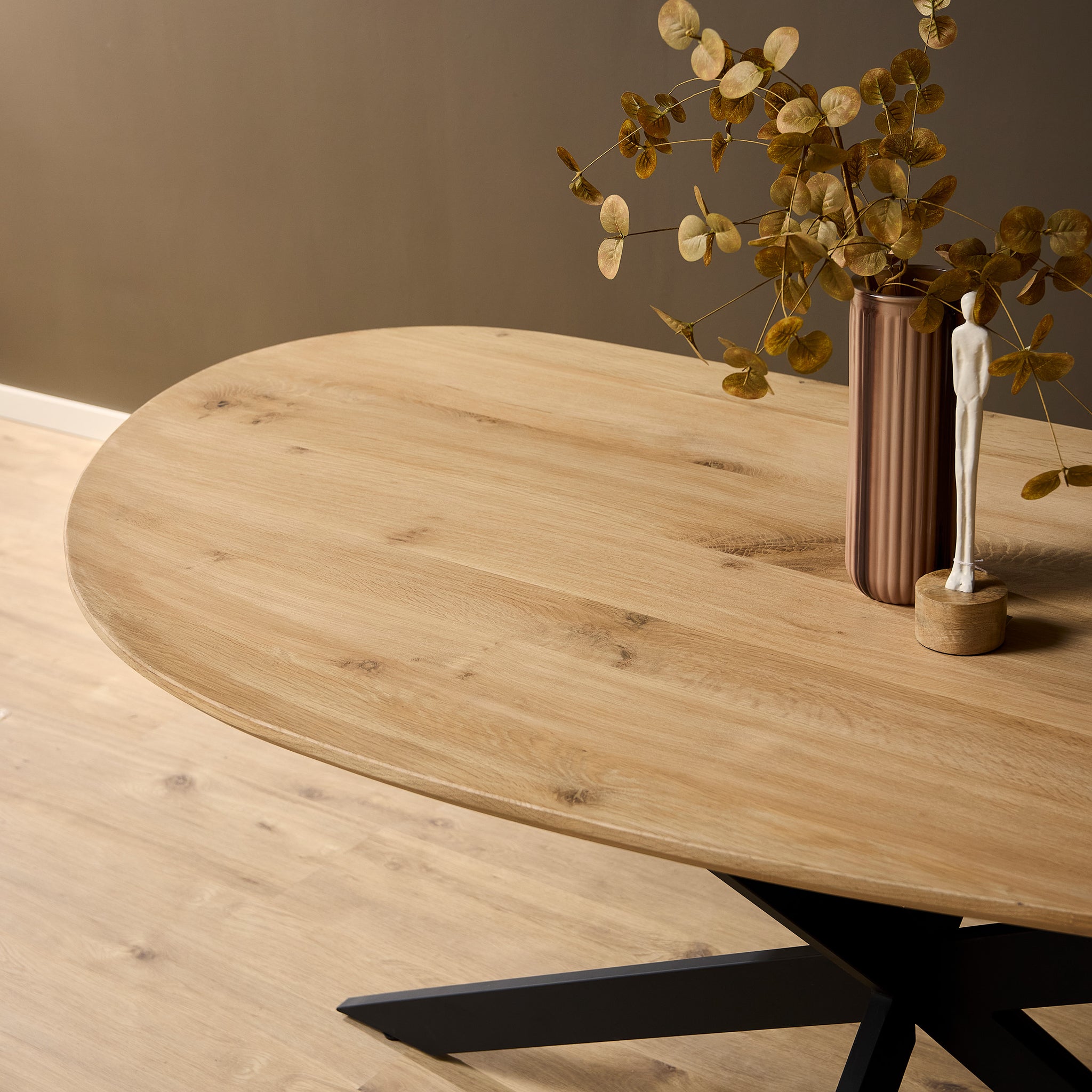 Organische eettafel Cloud Naturel Eikenhout 210 cm