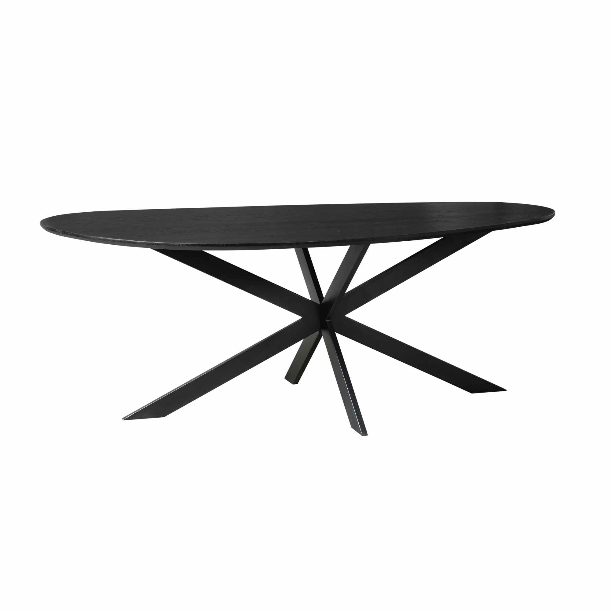Organische eettafel Cloud Zwart Eikenhout 210 cm