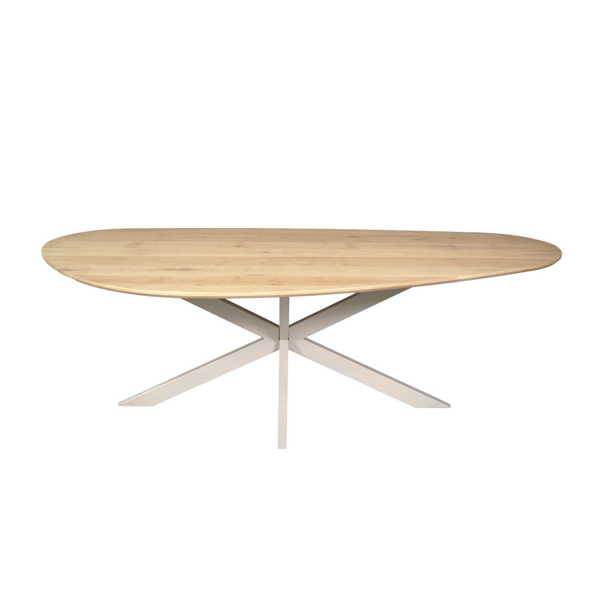 Organische eettafel Cloud Naturel Poot Zand Eikenhout 180 cm