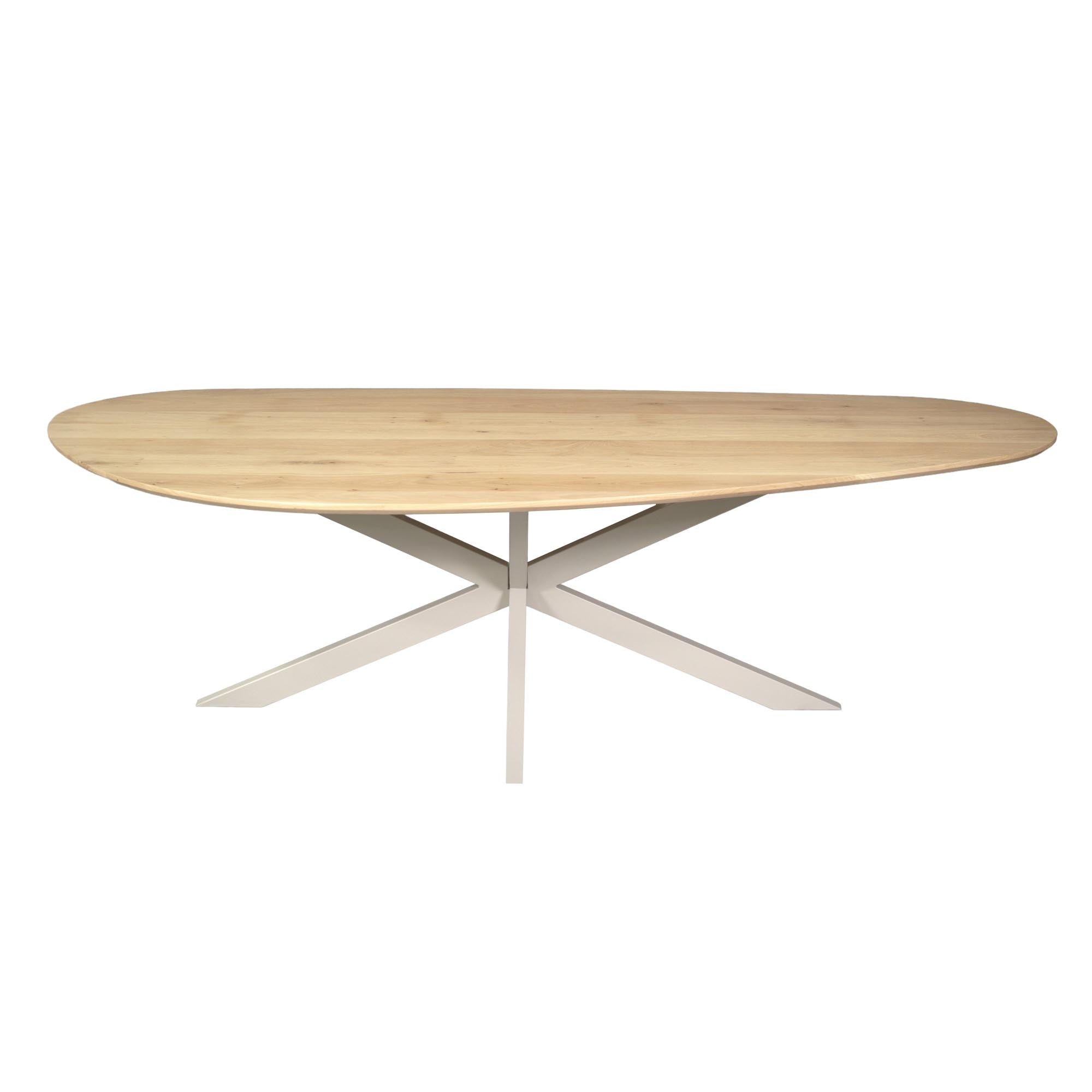 Organische eettafel Cloud Naturel Poot Zand Eikenhout 210 cm
