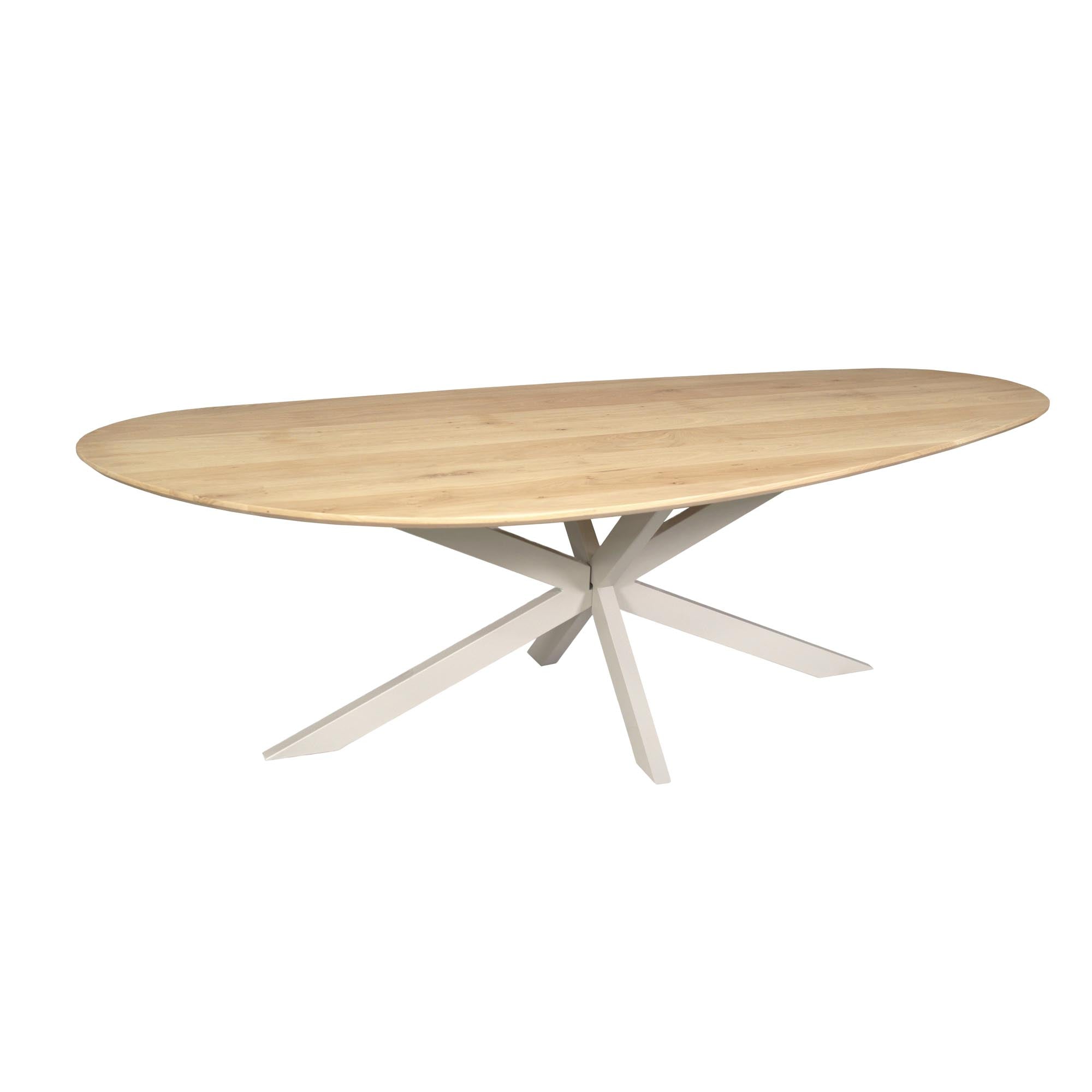 Organische eettafel Cloud Naturel Poot Zand Eikenhout 210 cm