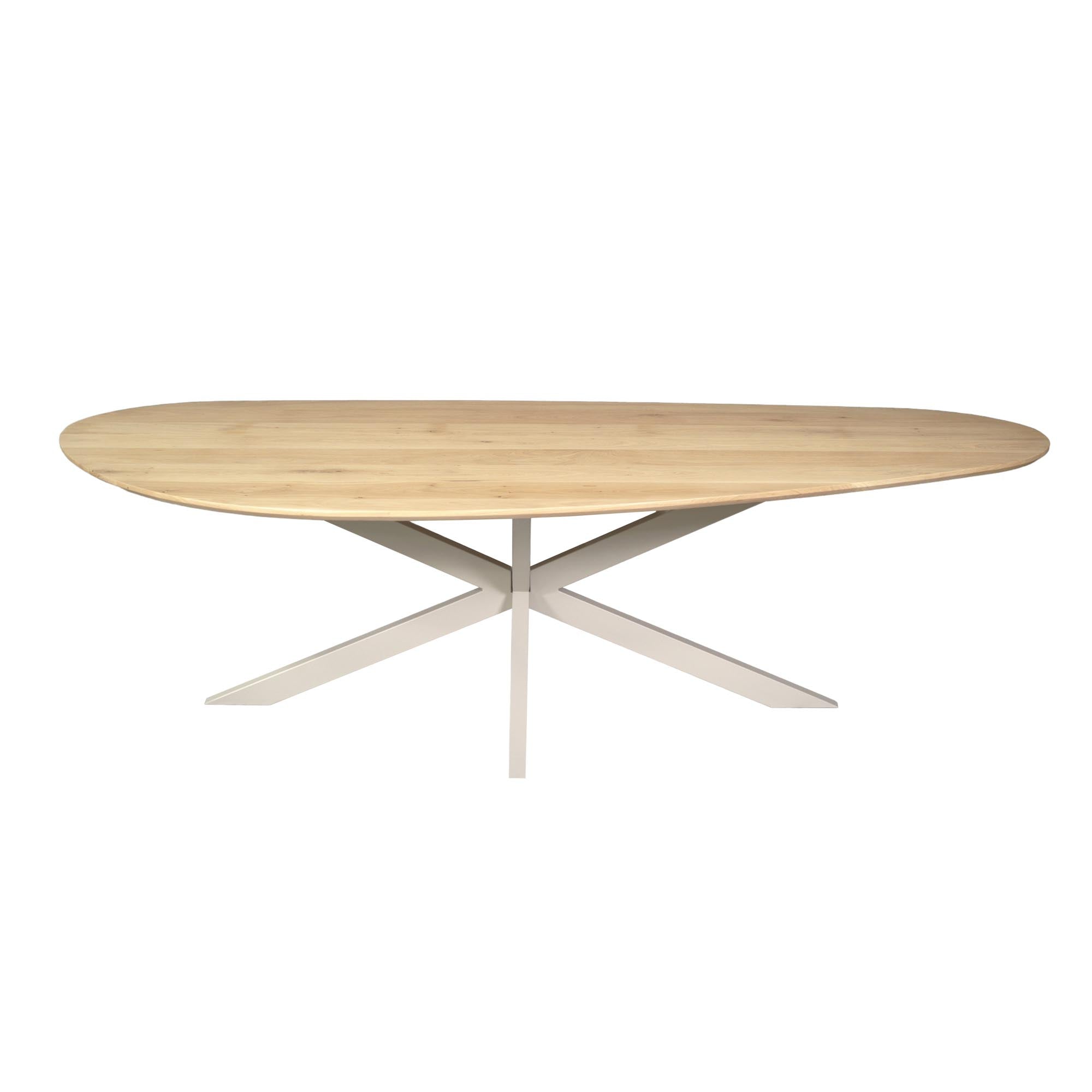 Organische eettafel Cloud Naturel Poot Zand Eikenhout 240 cm