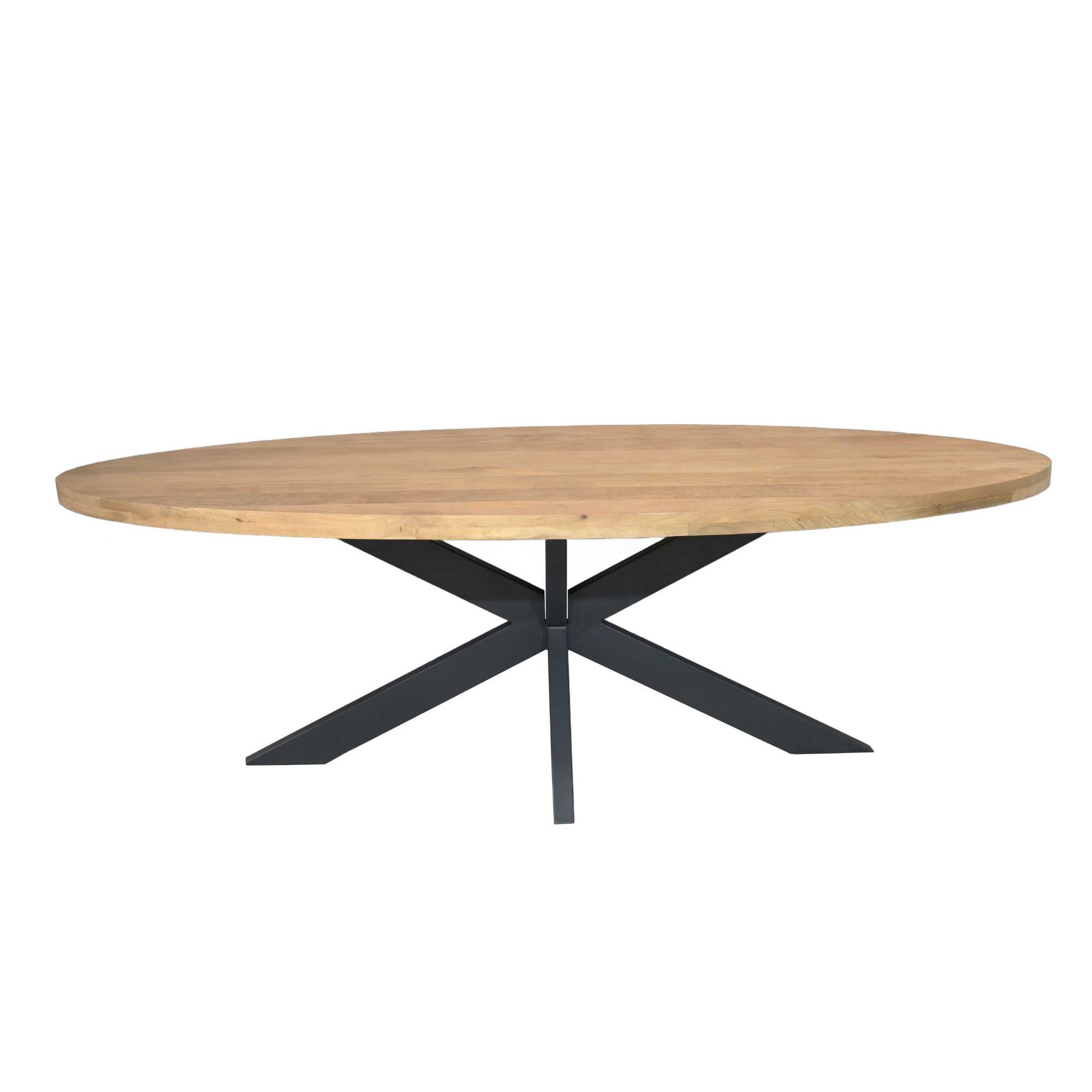 Ovale eettafel Dakota Naturel Mangohout 240 cm