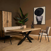 Boomstamtafel Dakota Naturel Mangohout 240 cm
