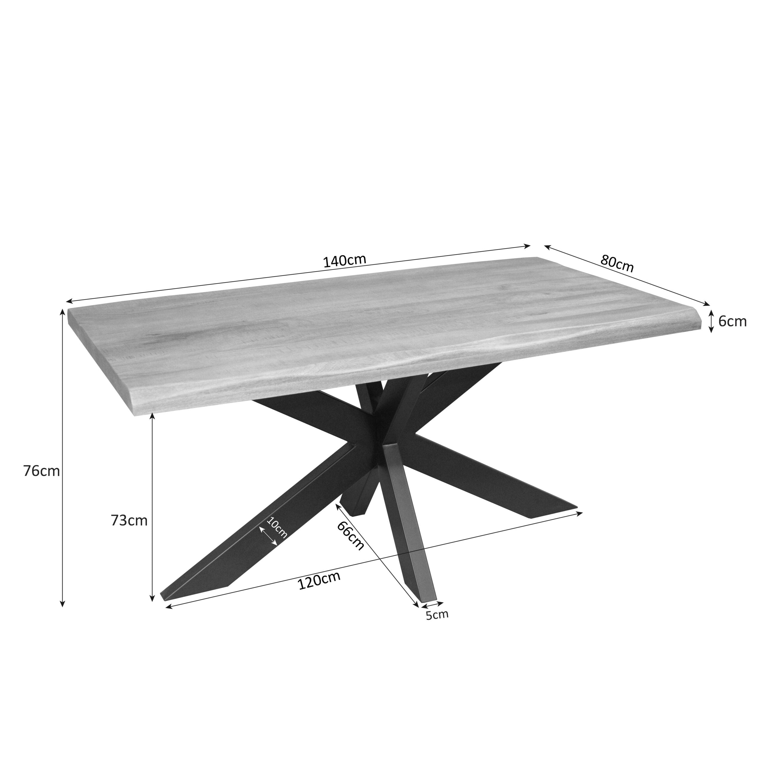 Salontafel Guus Naturel Mangohout 60 cm