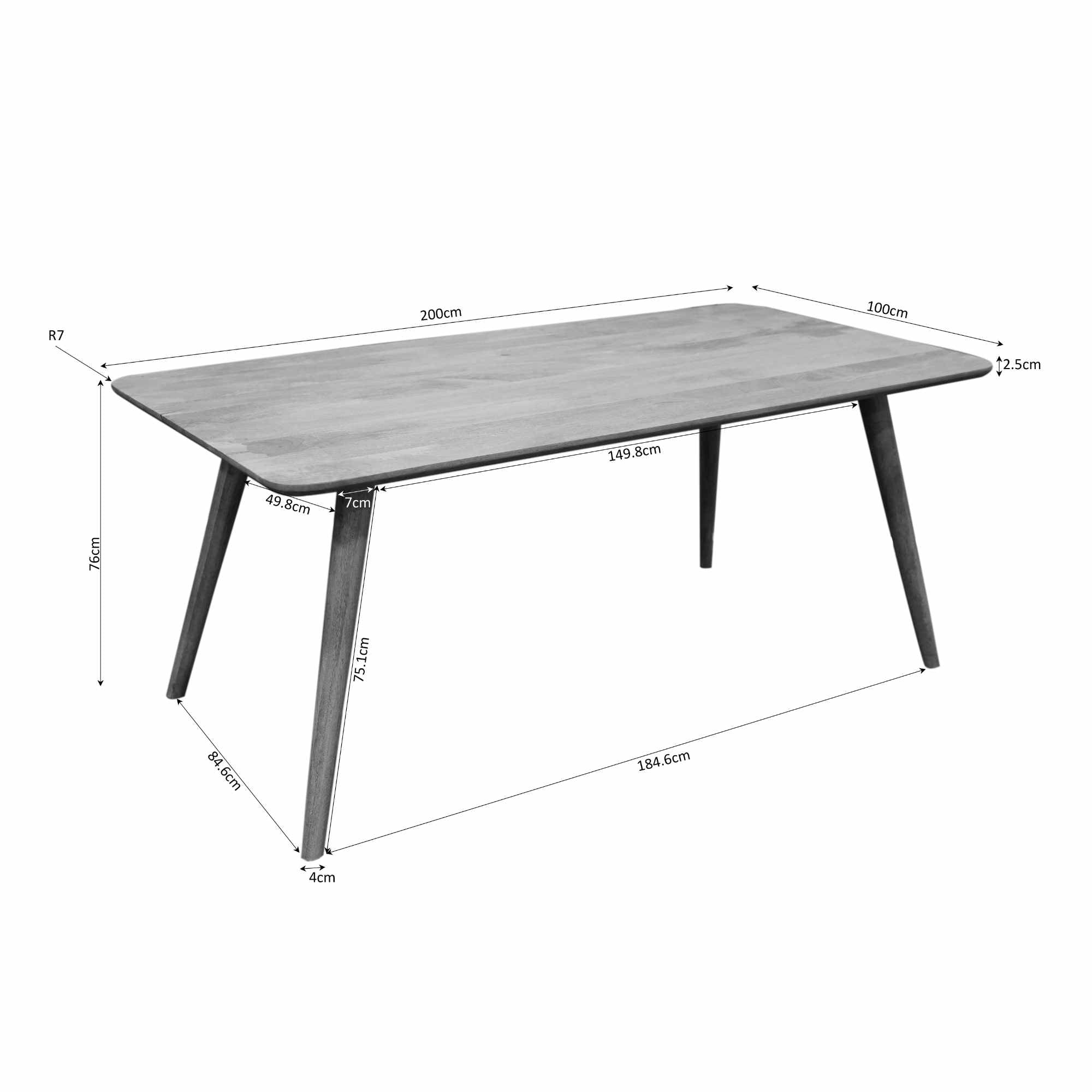 Eettafel Oxford | 200 cm