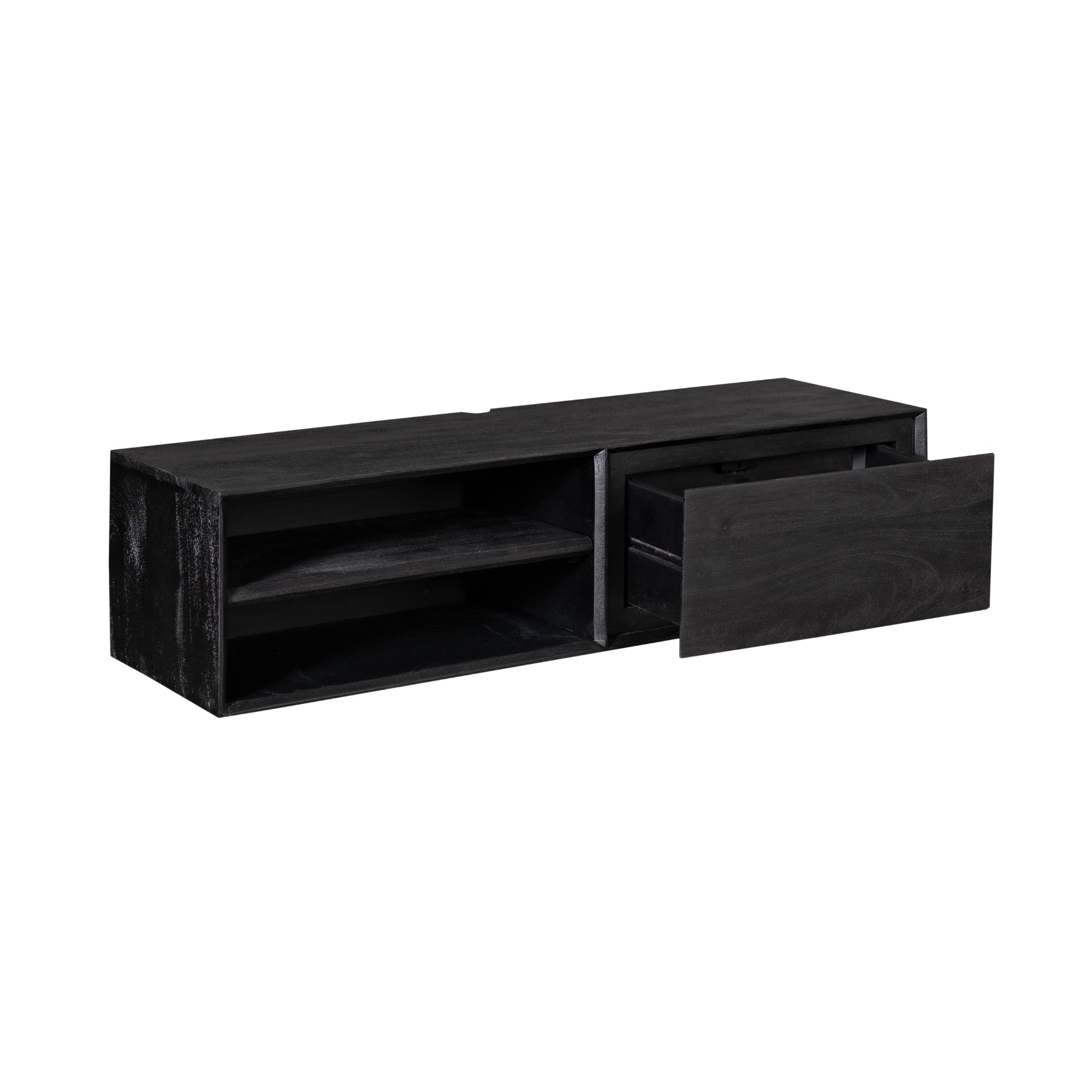 Zwevend tv meubel Ambiance Zwart Mangohout 120 cm