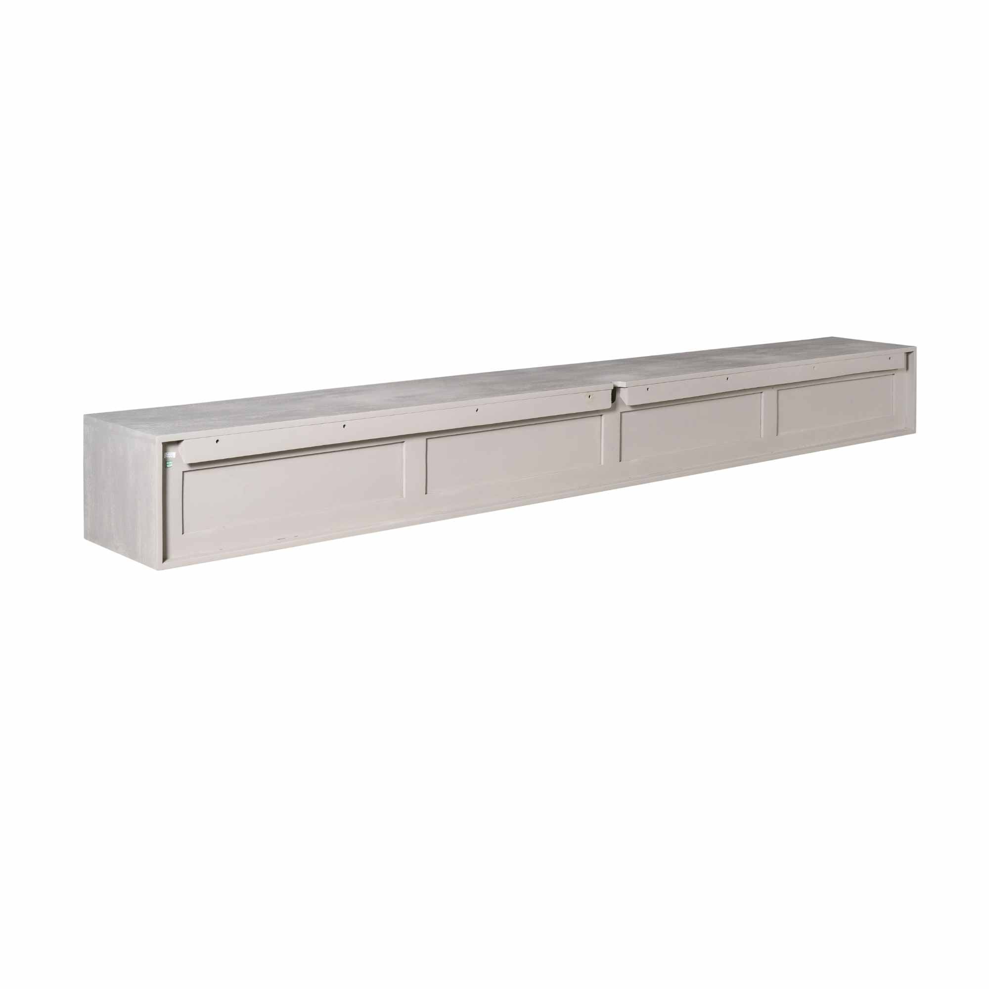 Zwevend tv meubel Ambiance Taupe Mangohout 200 cm