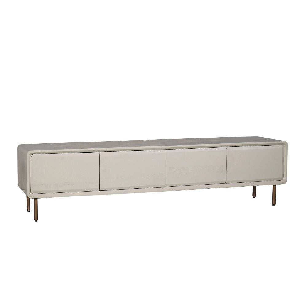 Zwevend Tv-meubel Allure Zand Mangohout 240 cm - detailfoto 2
