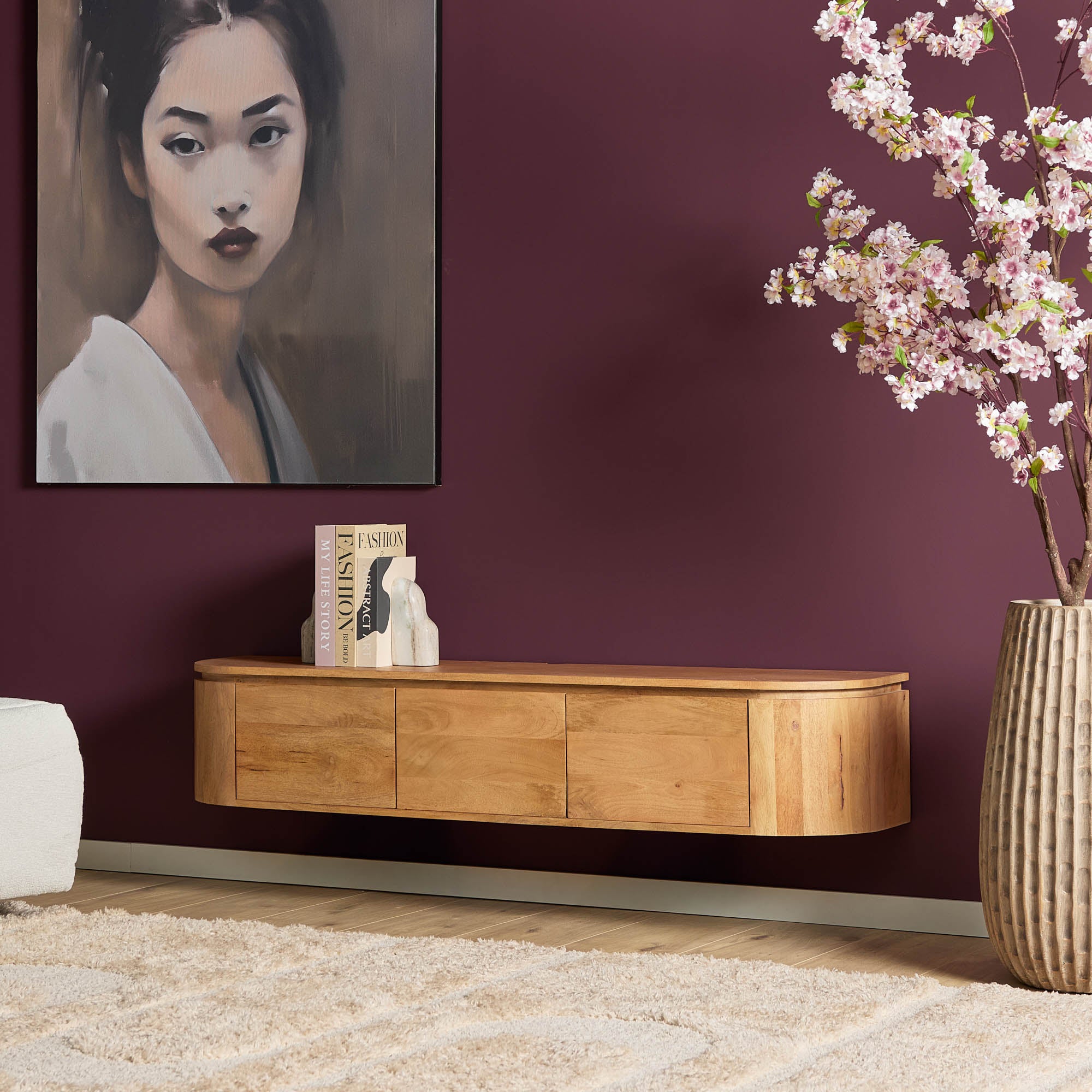 Tv meubel Excellent Naturel Mangohout 160 cm