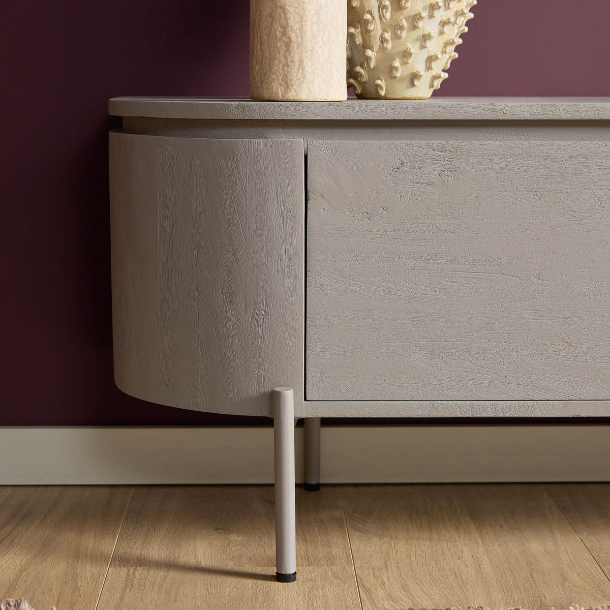 Tv meubel Excellent Taupe Mangohout 160 cm - sfeerfoto 3