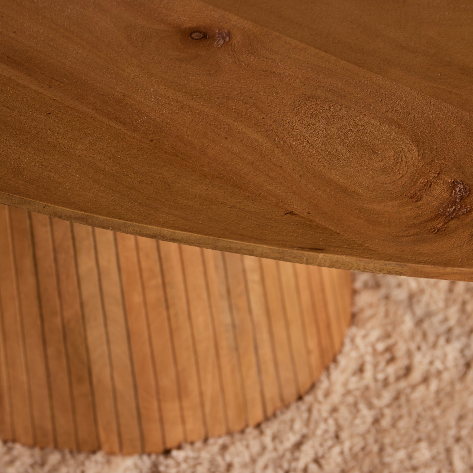 Ovale eettafel Solana Naturel Mangohout 210 cm