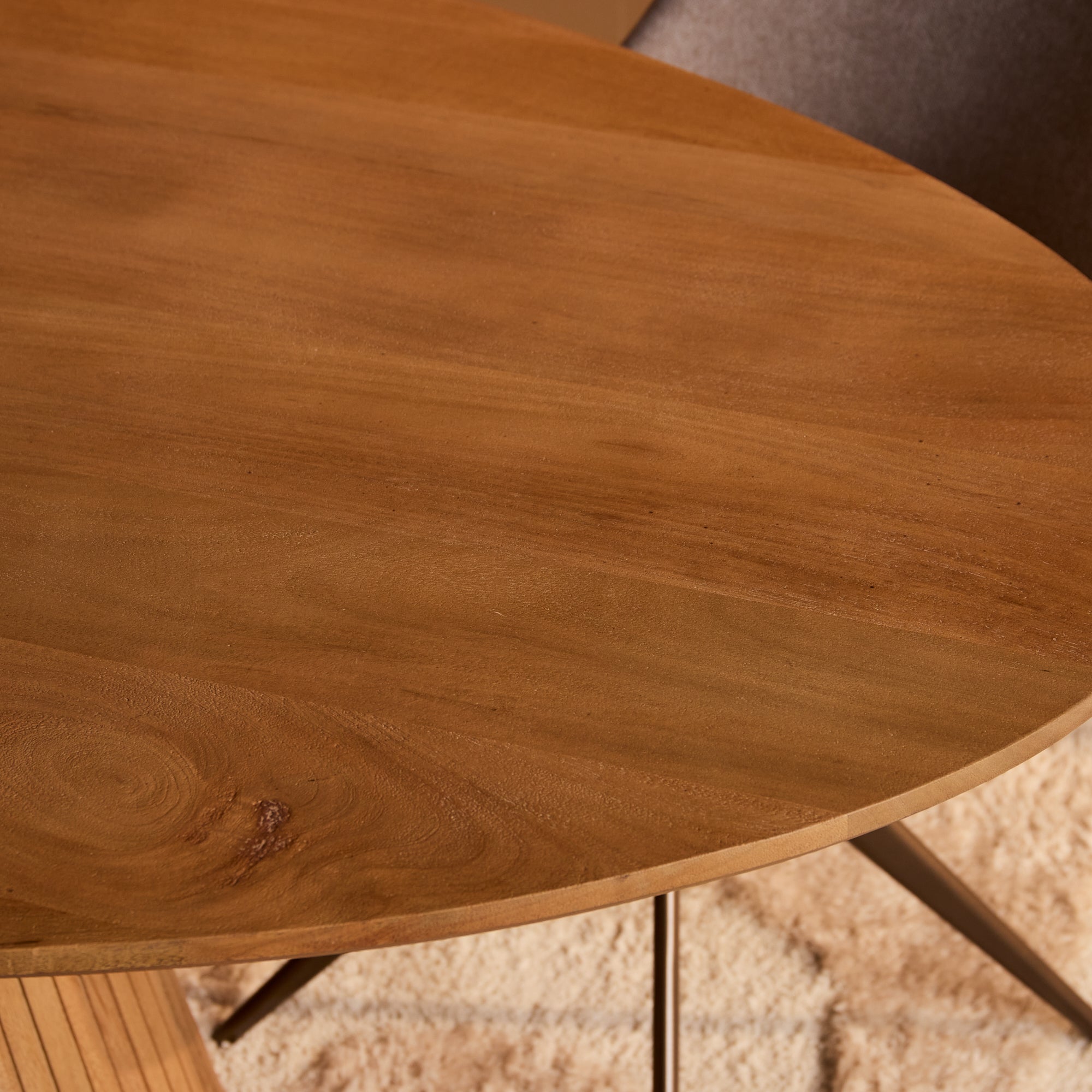 Ovale eettafel Solana Naturel Mangohout 240 cm