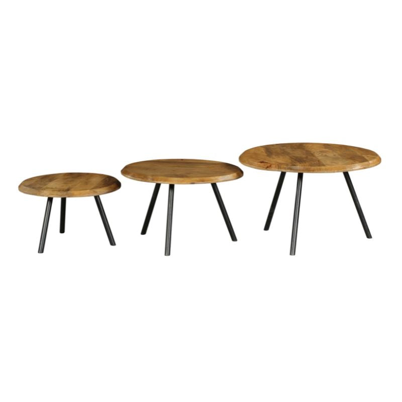 Ronde salontafel set Ohio Naturel Mangohout 70 cm - foto 5