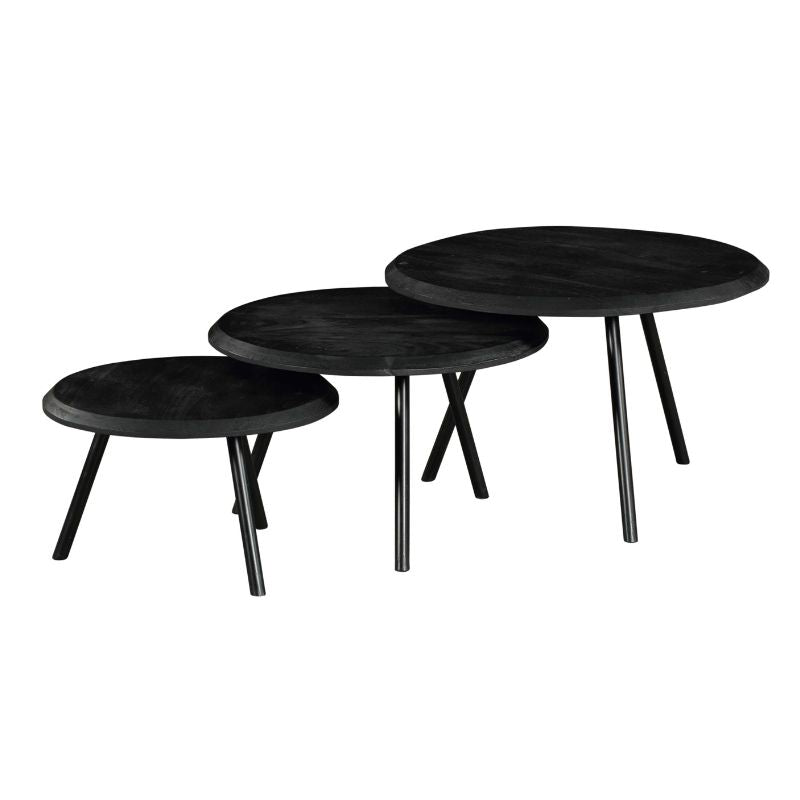 Salontafel set Ohio Zwart Mangohout 70 cm - foto 4