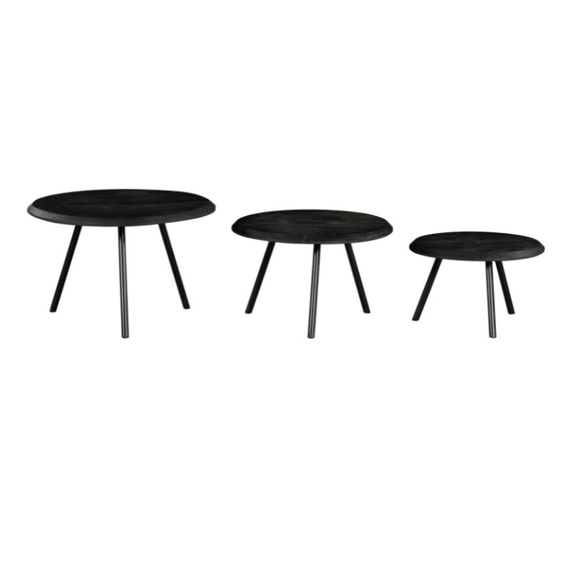 Salontafel set Ohio Zwart Mangohout 70 cm - foto 5