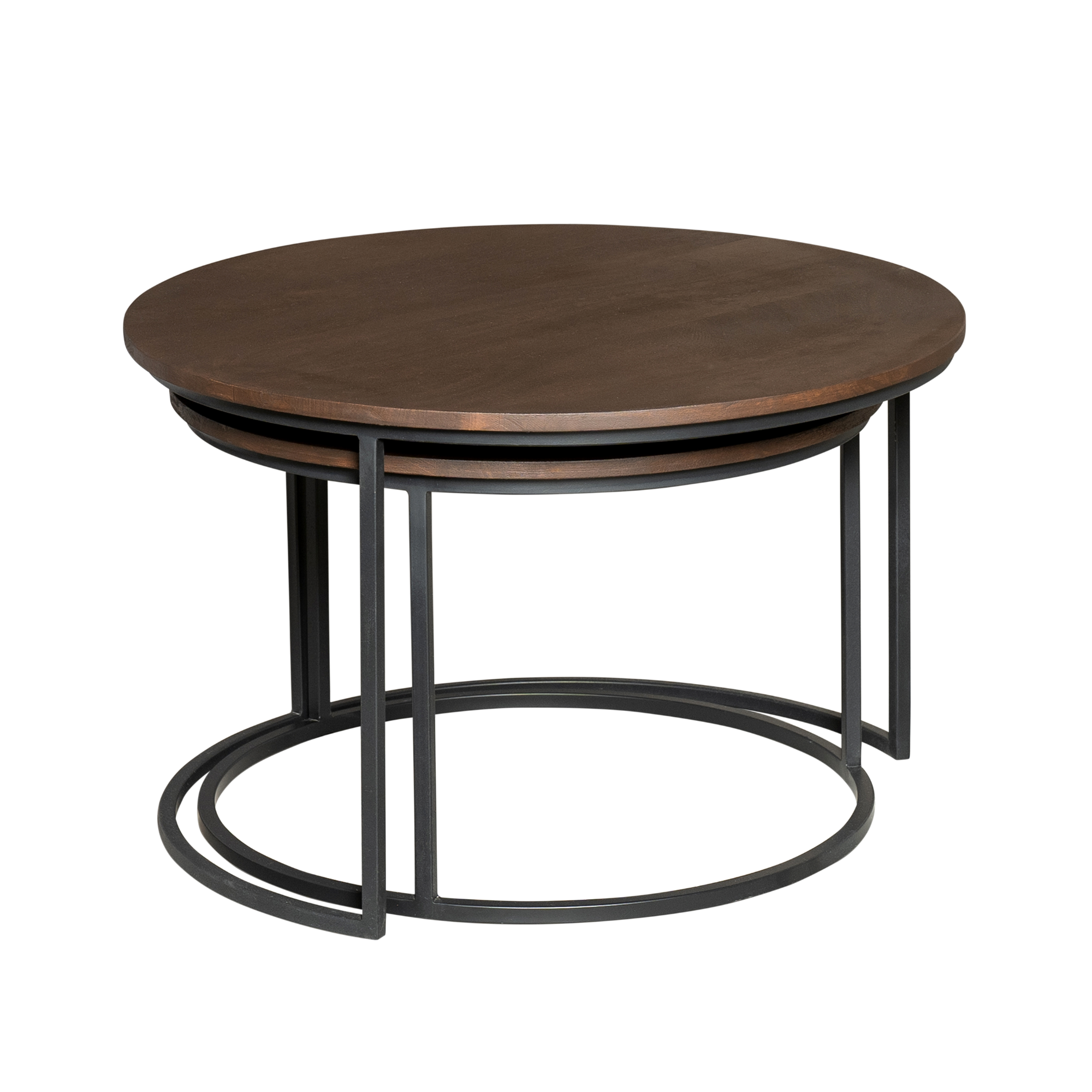 Salontafel set Madison Bruin Mangohout 70 cm