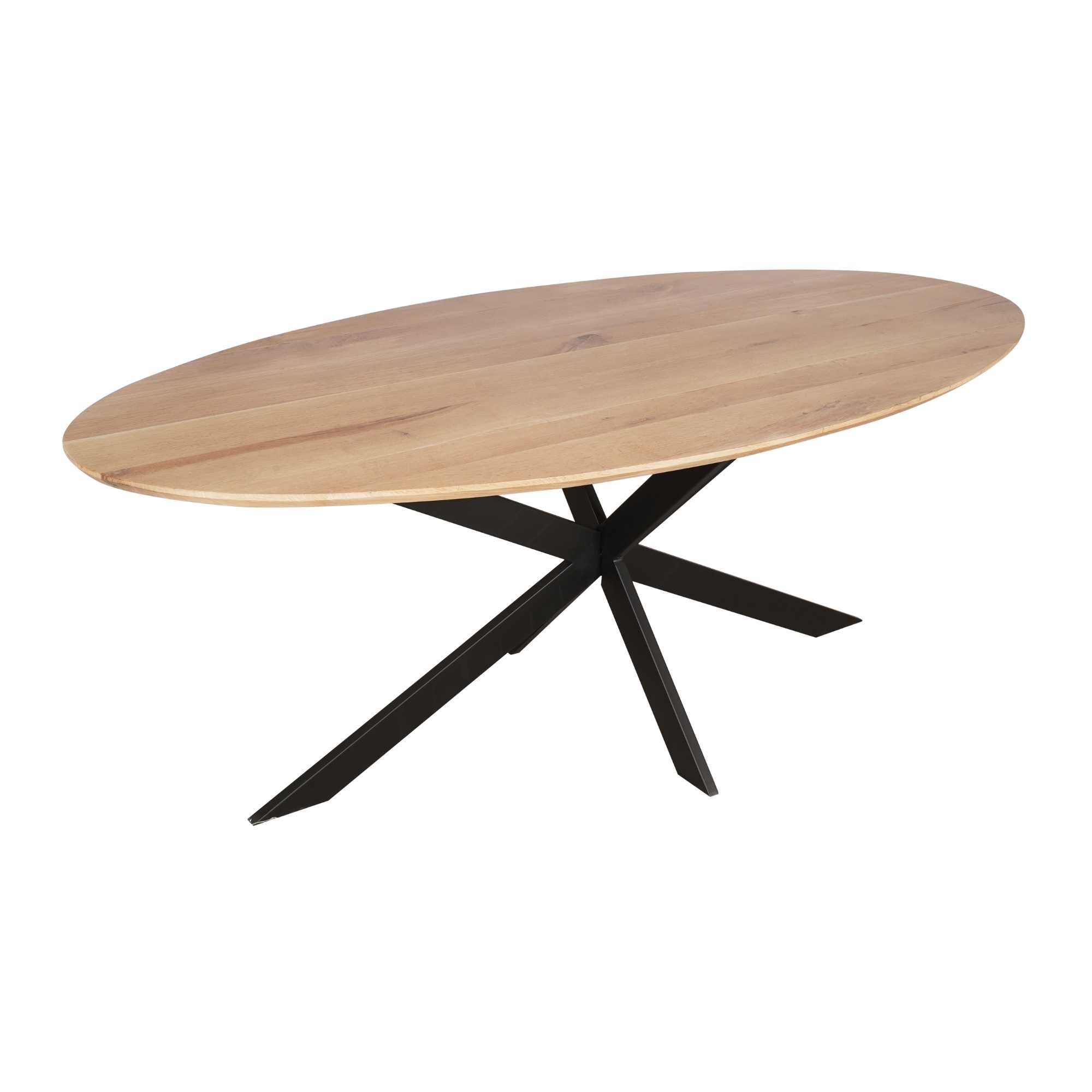 Ovale eettafel Ferris  Naturel Eikenhout 180 cm