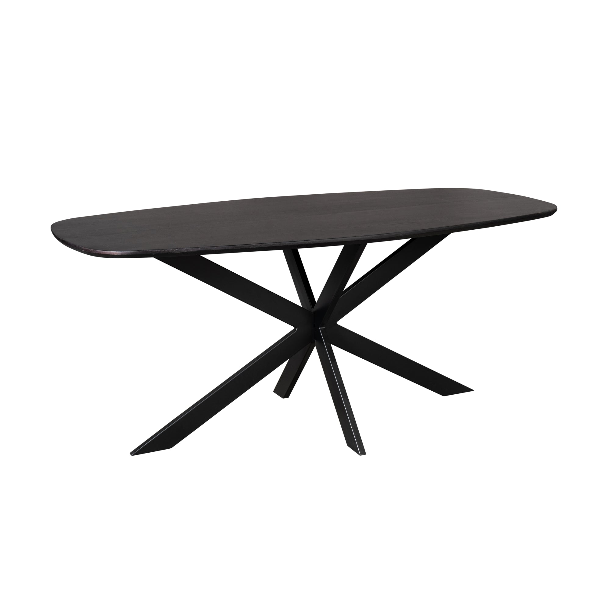 Deens ovale eettafel Ferris Zwart  Eikenhout 180 cm