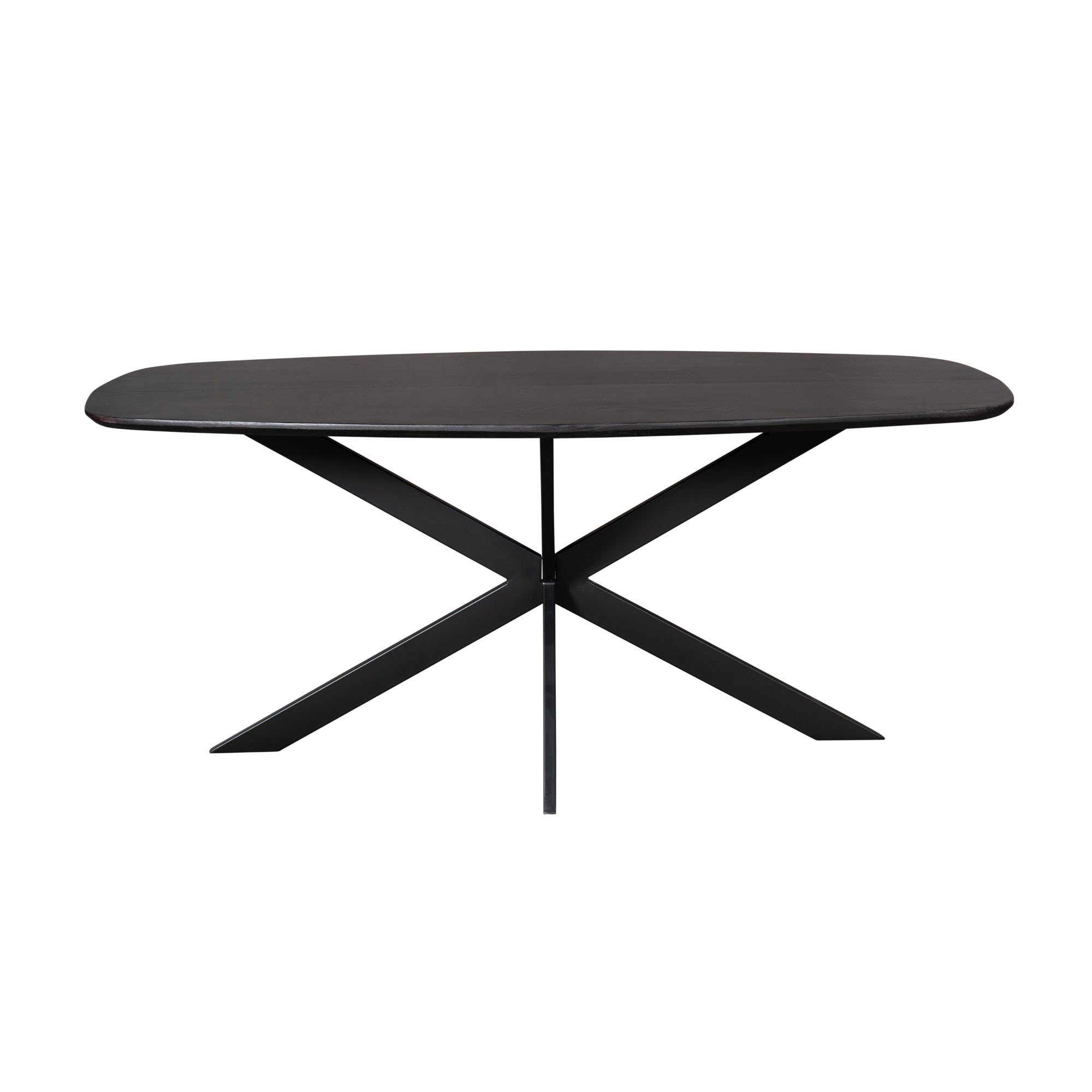 Deens ovale eettafel Ferris Zwart  Eikenhout 180 cm
