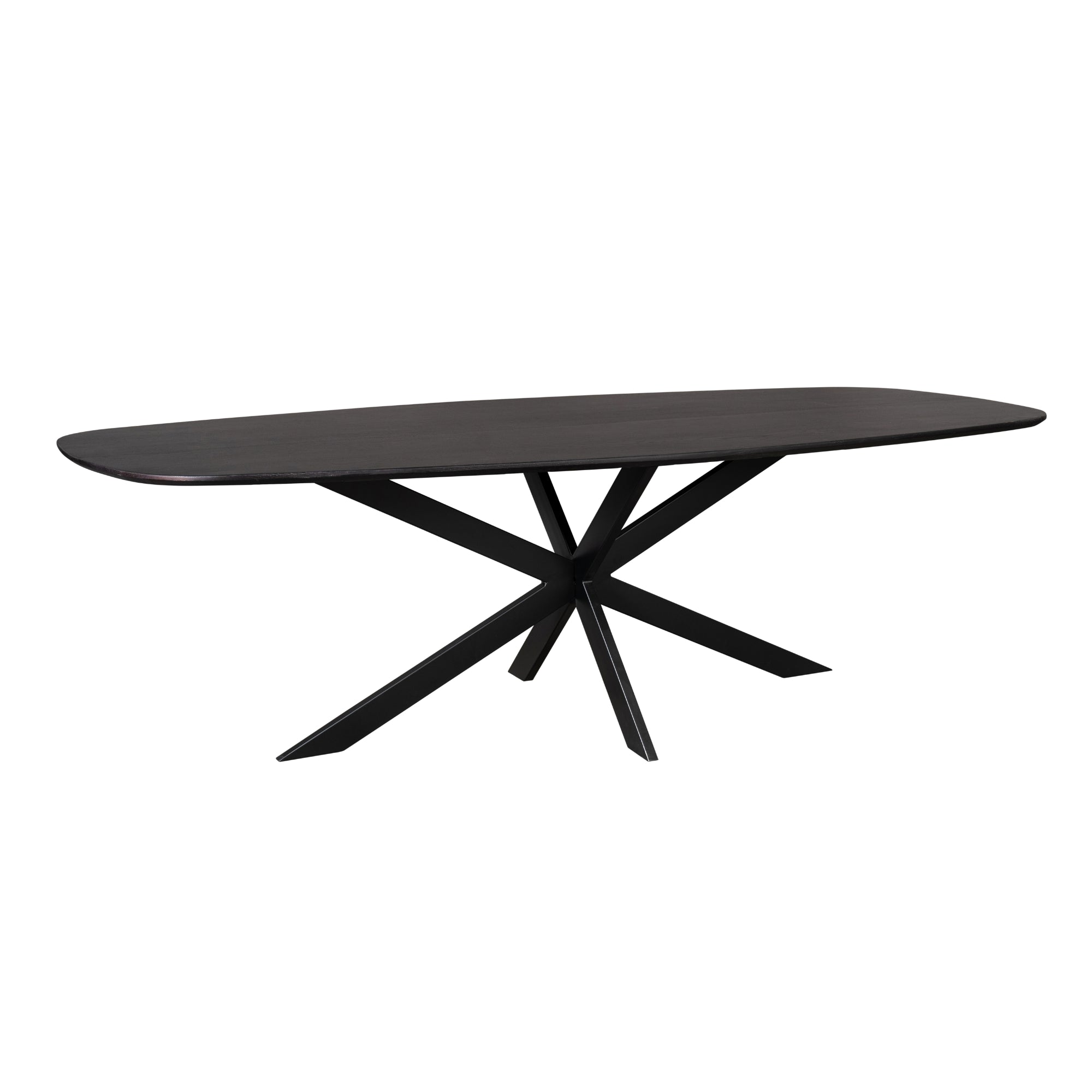 Deens ovale eettafel Ferris Zwart Eikenhout 280 cm