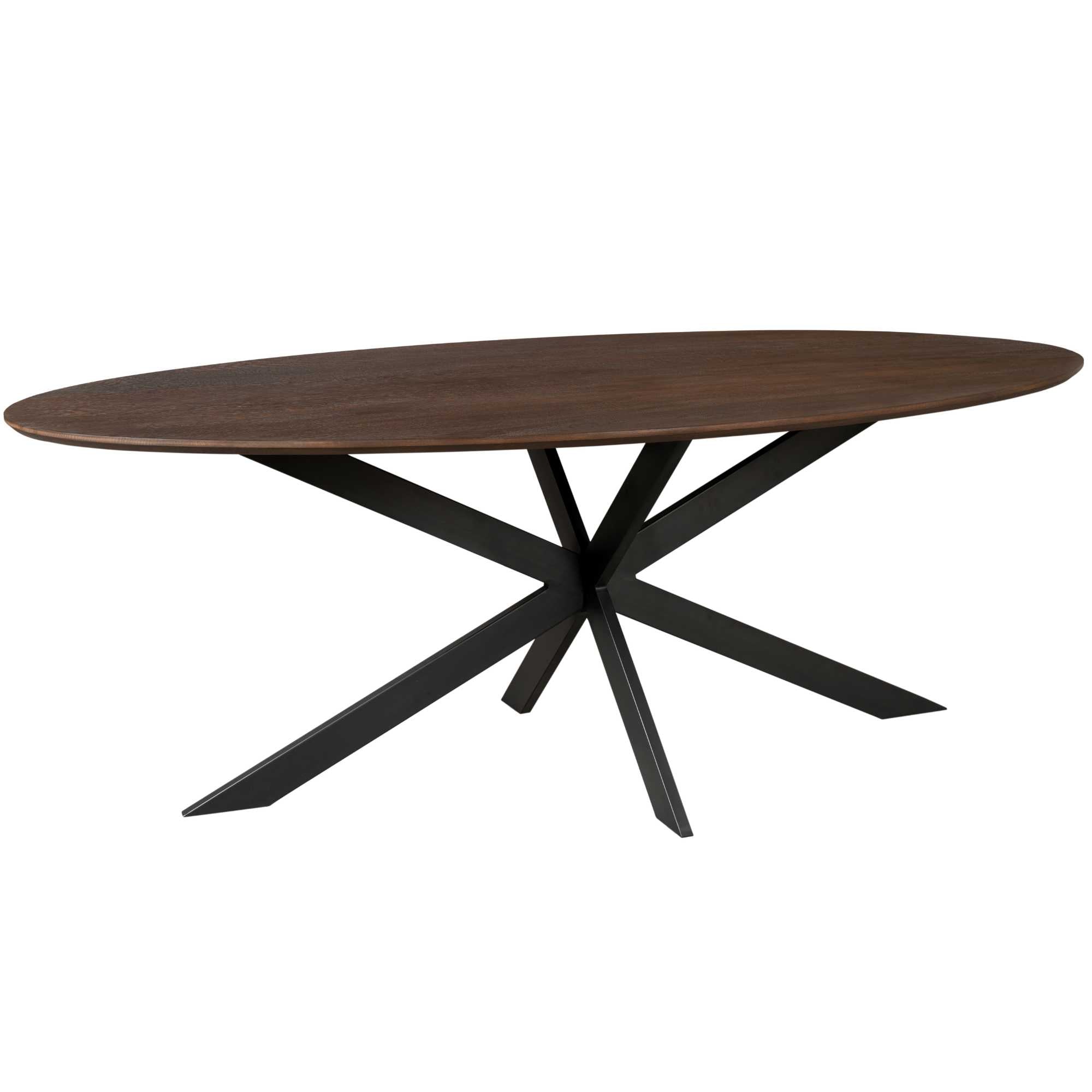 Ovale eettafel Ferris Bruin Eikenhout 210 cm