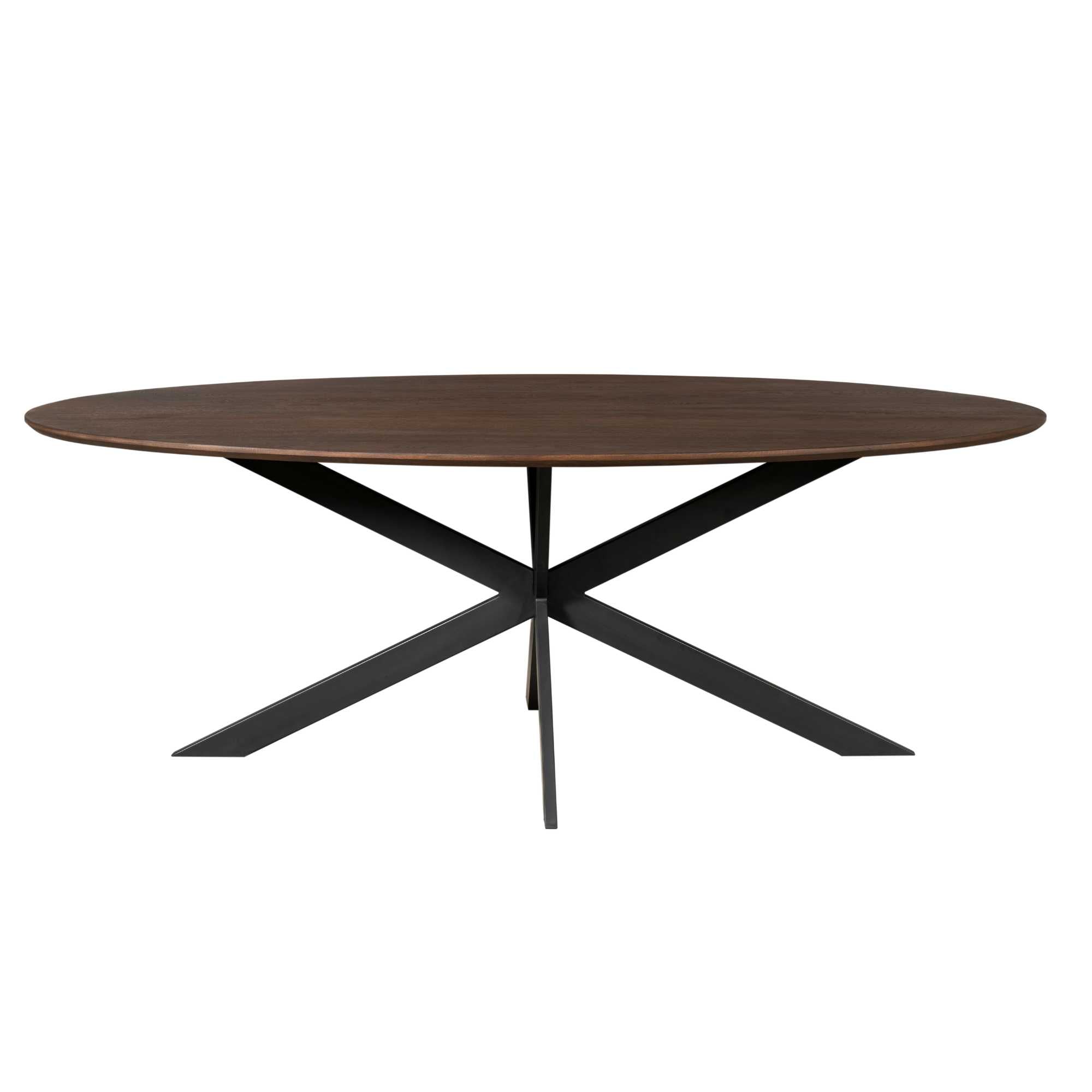 Ovale eettafel Ferris Bruin Eikenhout 240 cm