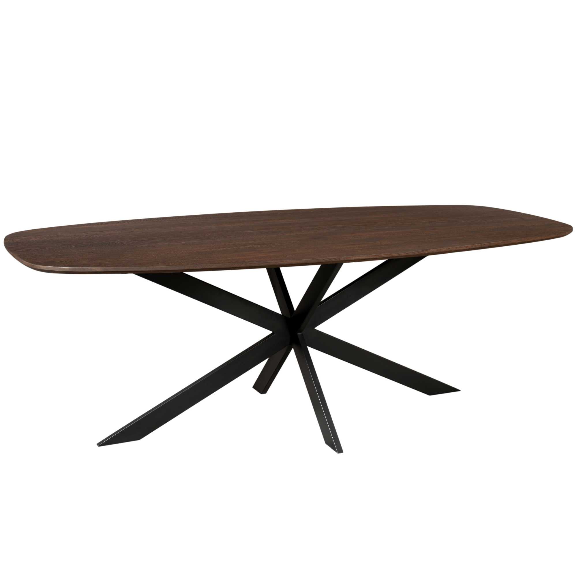 Deens ovale eettafel Ferris Bruin Eikenhout 200 cm