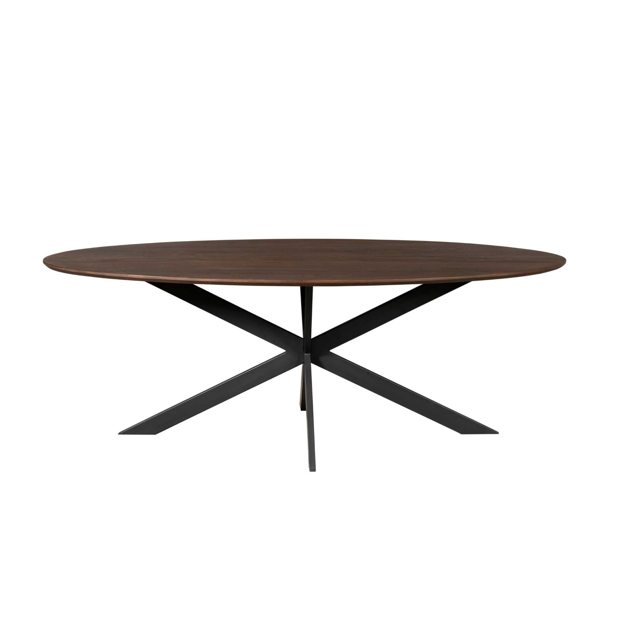 Ovale eettafel Ferris Bruin Eikenhout 280 cm
