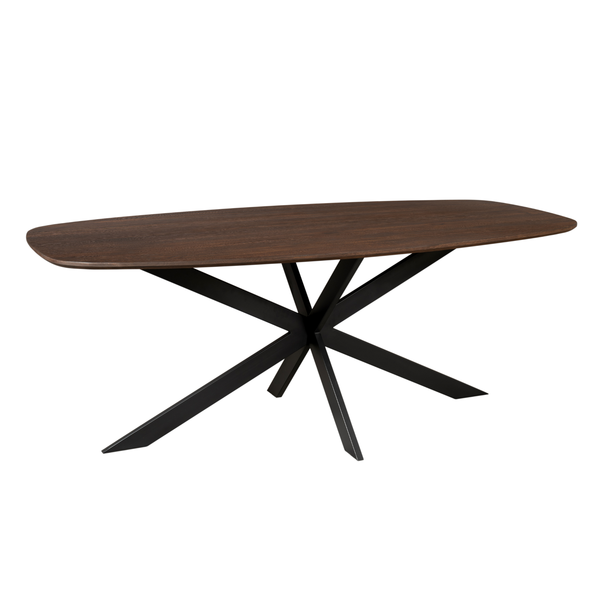 Deens ovale eettafel Ferris Bruin Eikenhout 180 cm