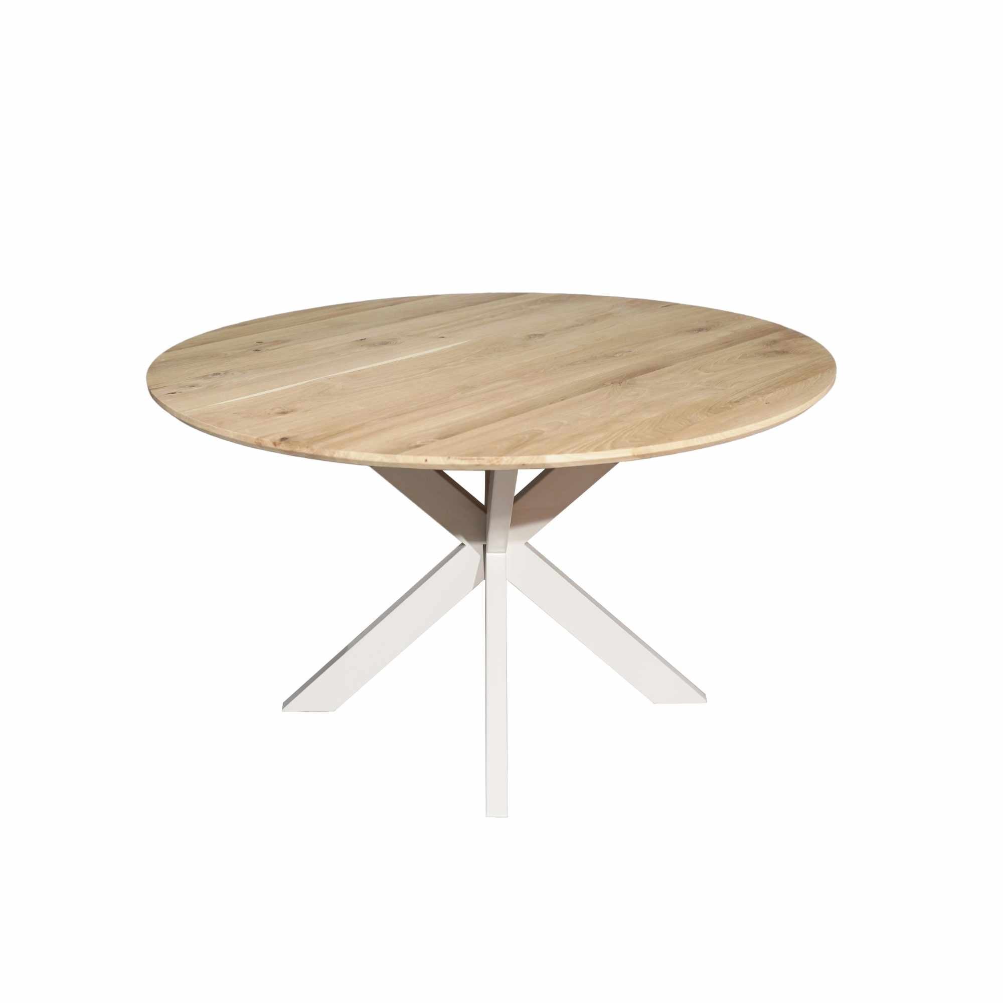 Ronde eettafel Ferris Naturel Poot Zand Eikenhout 130 cm