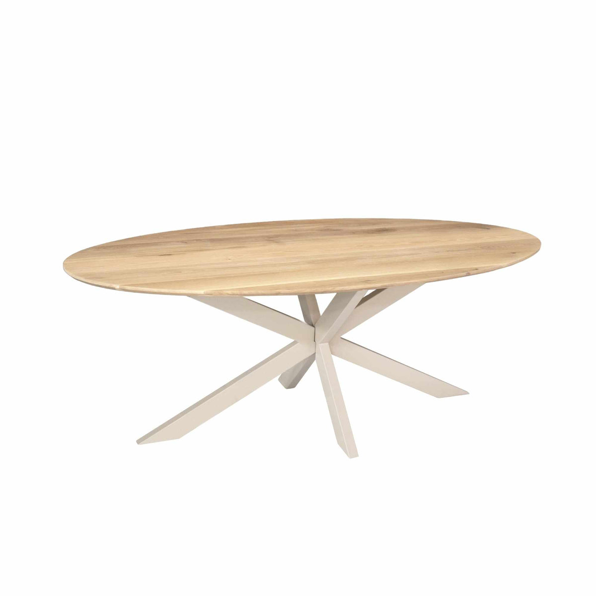 Eiken Eettafel Ferris Ovaal in sfeervolle eetkamer