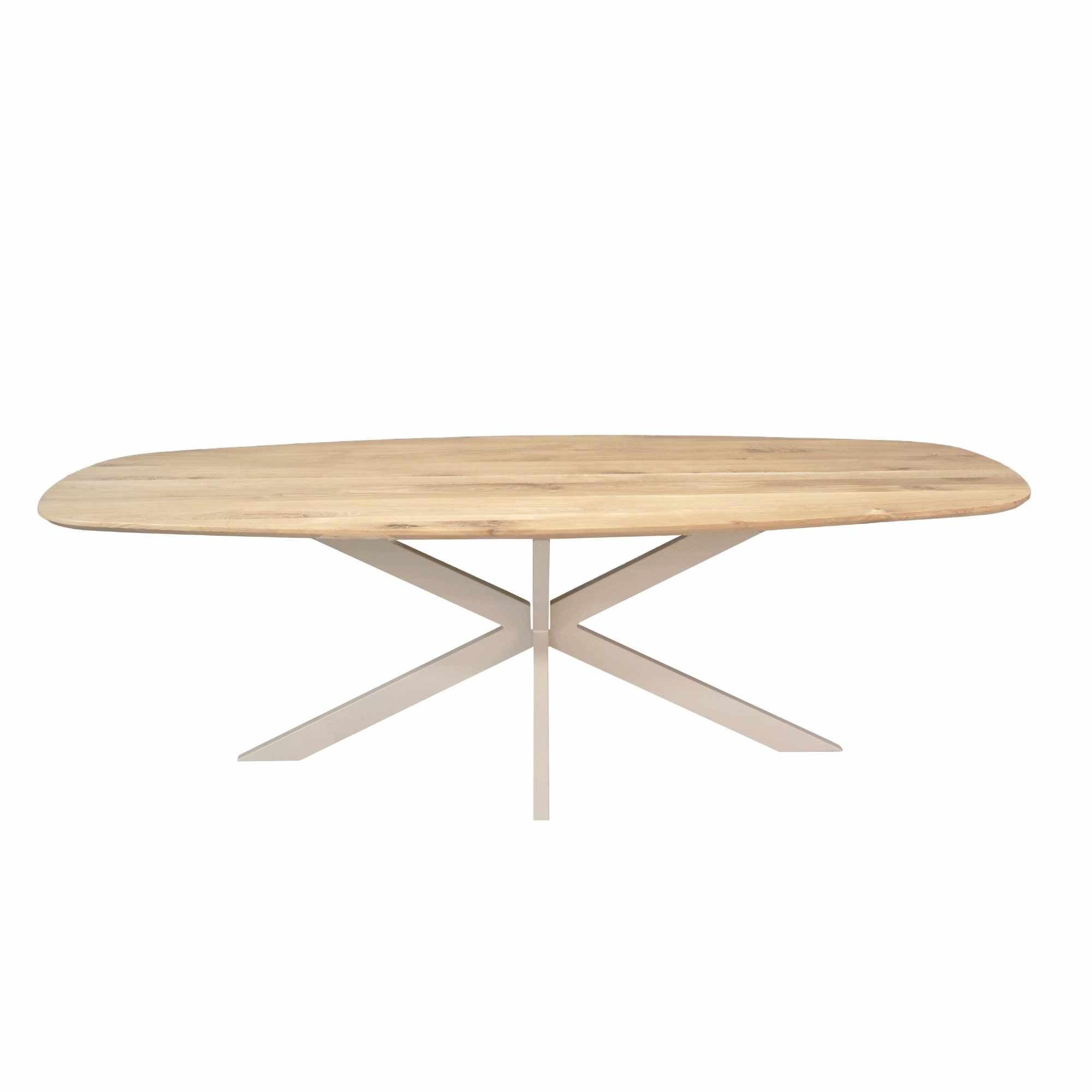 Deens ovale eettafel Ferris Naturel Poot Zand Eikenhout 240 cm