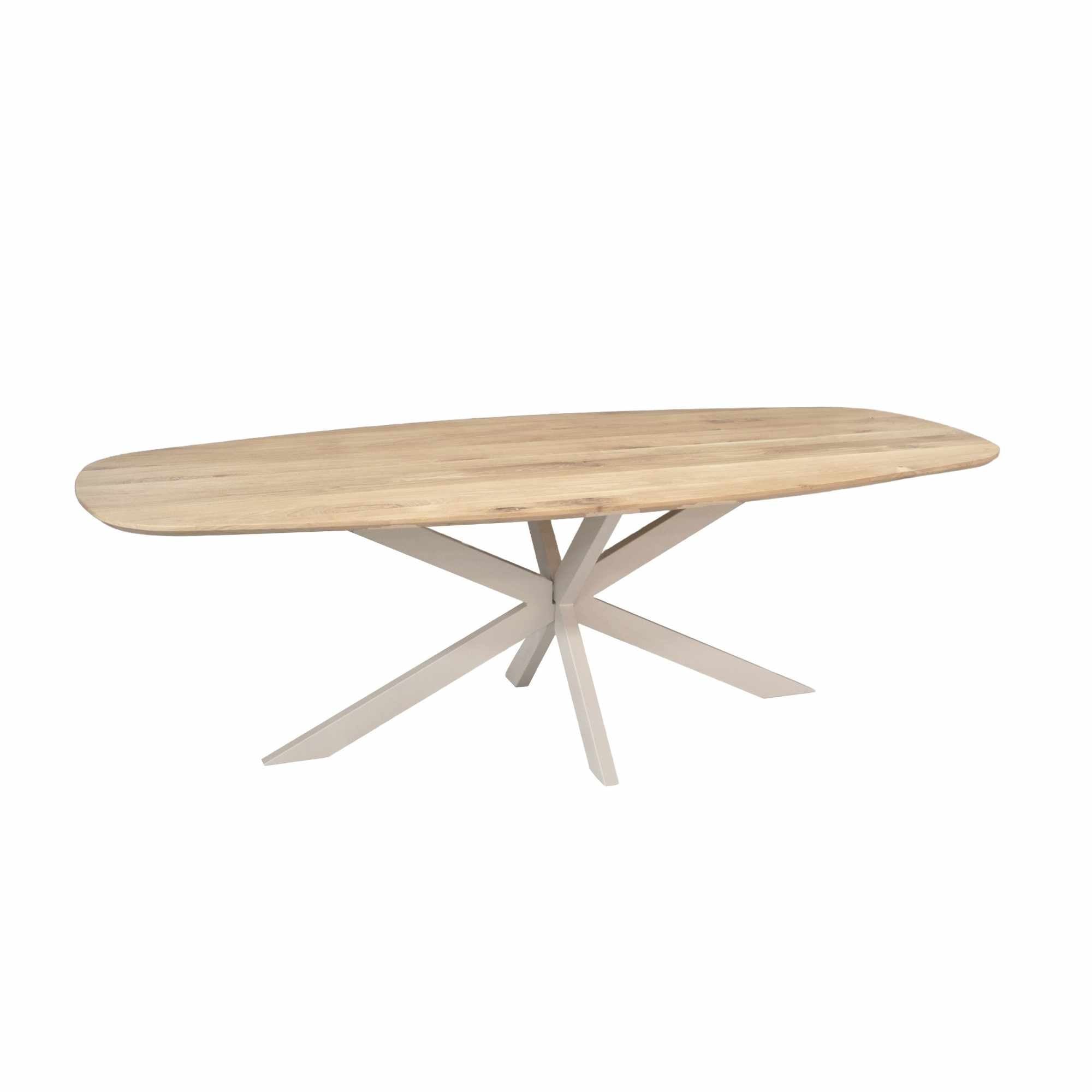 Deens ovale eettafel Ferris Naturel Poot Zand Eikenhout 240 cm