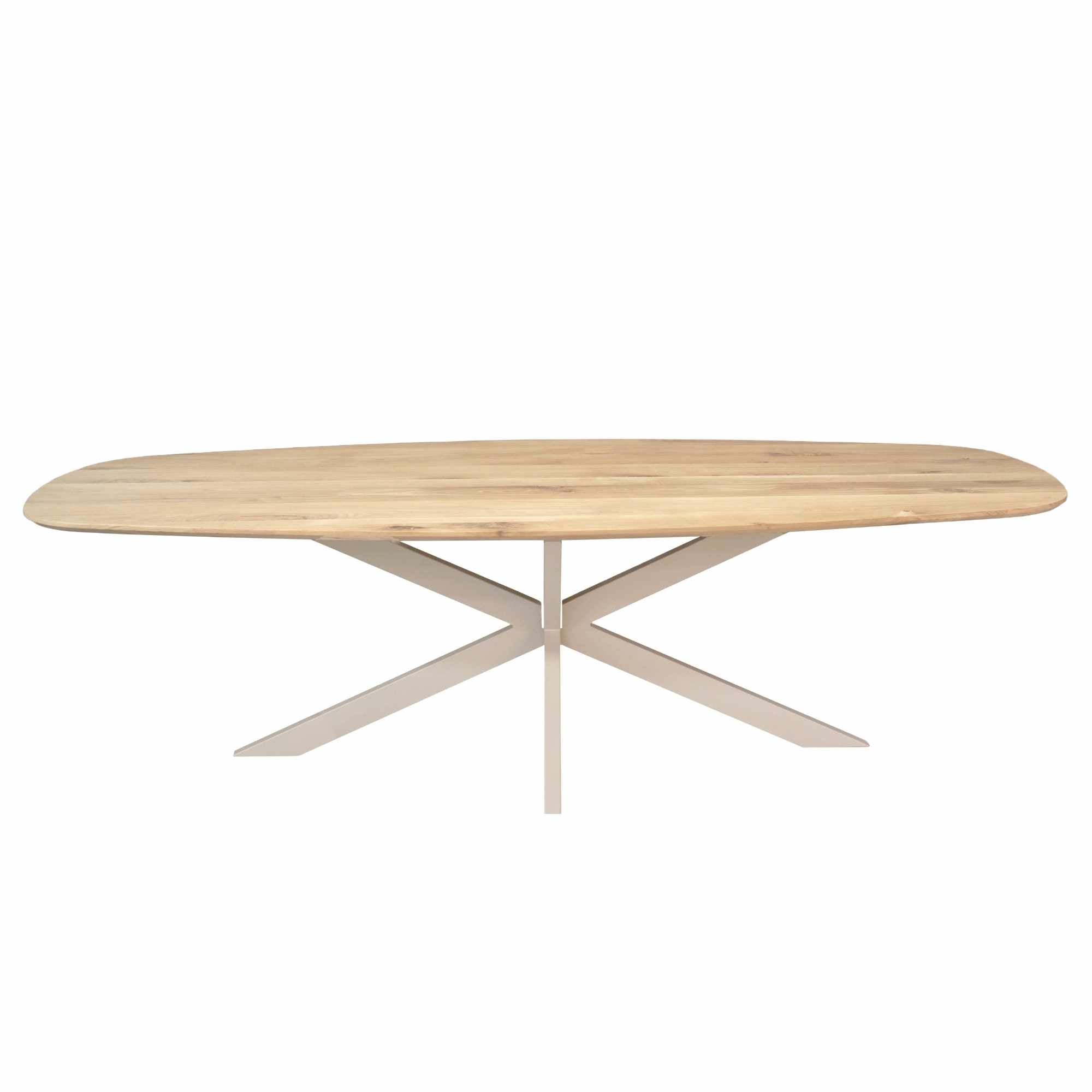 Deens ovale eettafel Ferris Naturel Poot Zand Eikenhout 280 cm
