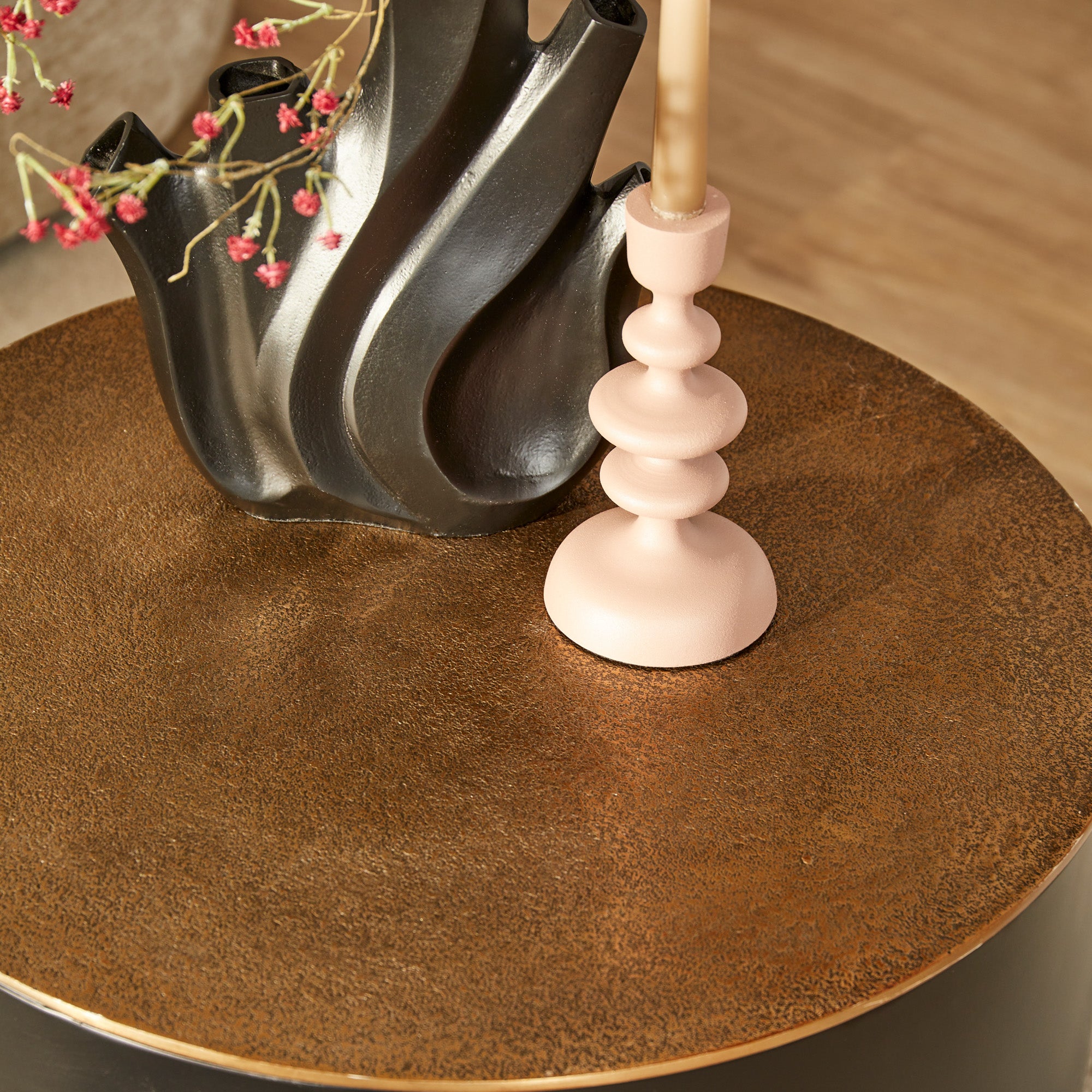 Salontafel Fiore Zwart Aluminium 60 cm
