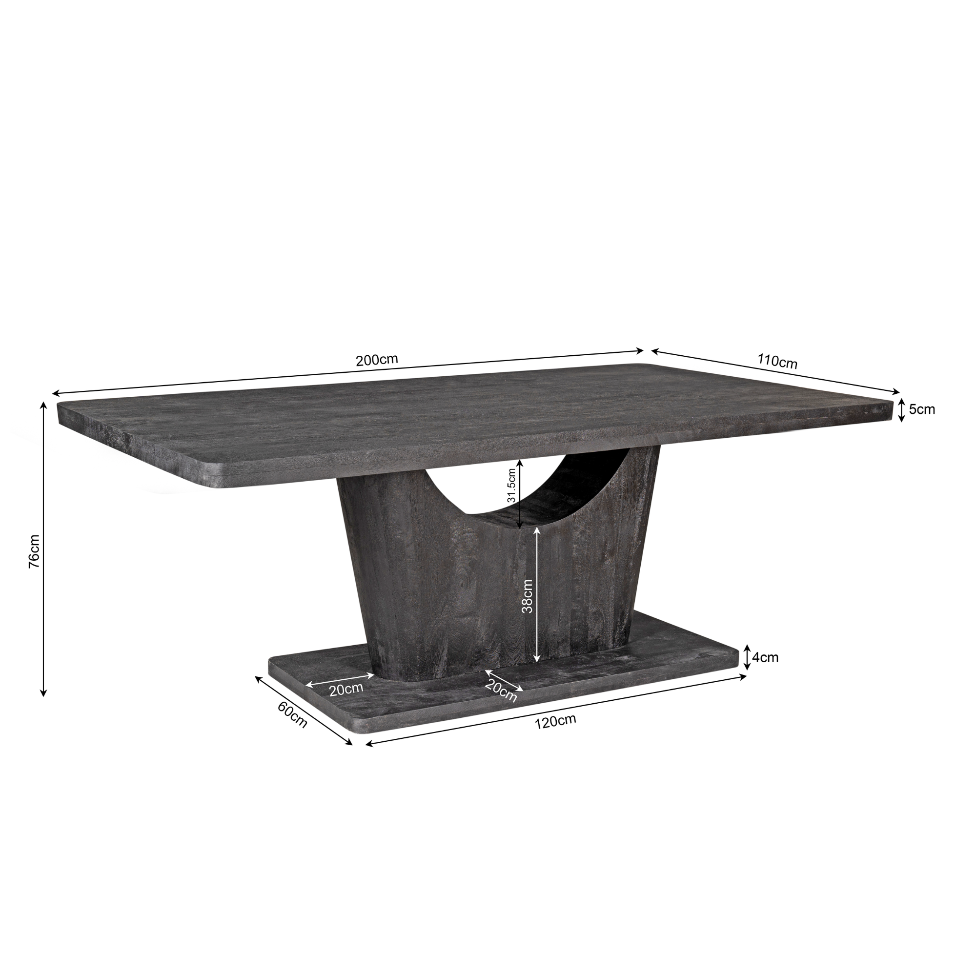 Eettafel Voco Bruin Mangohout 240 cm