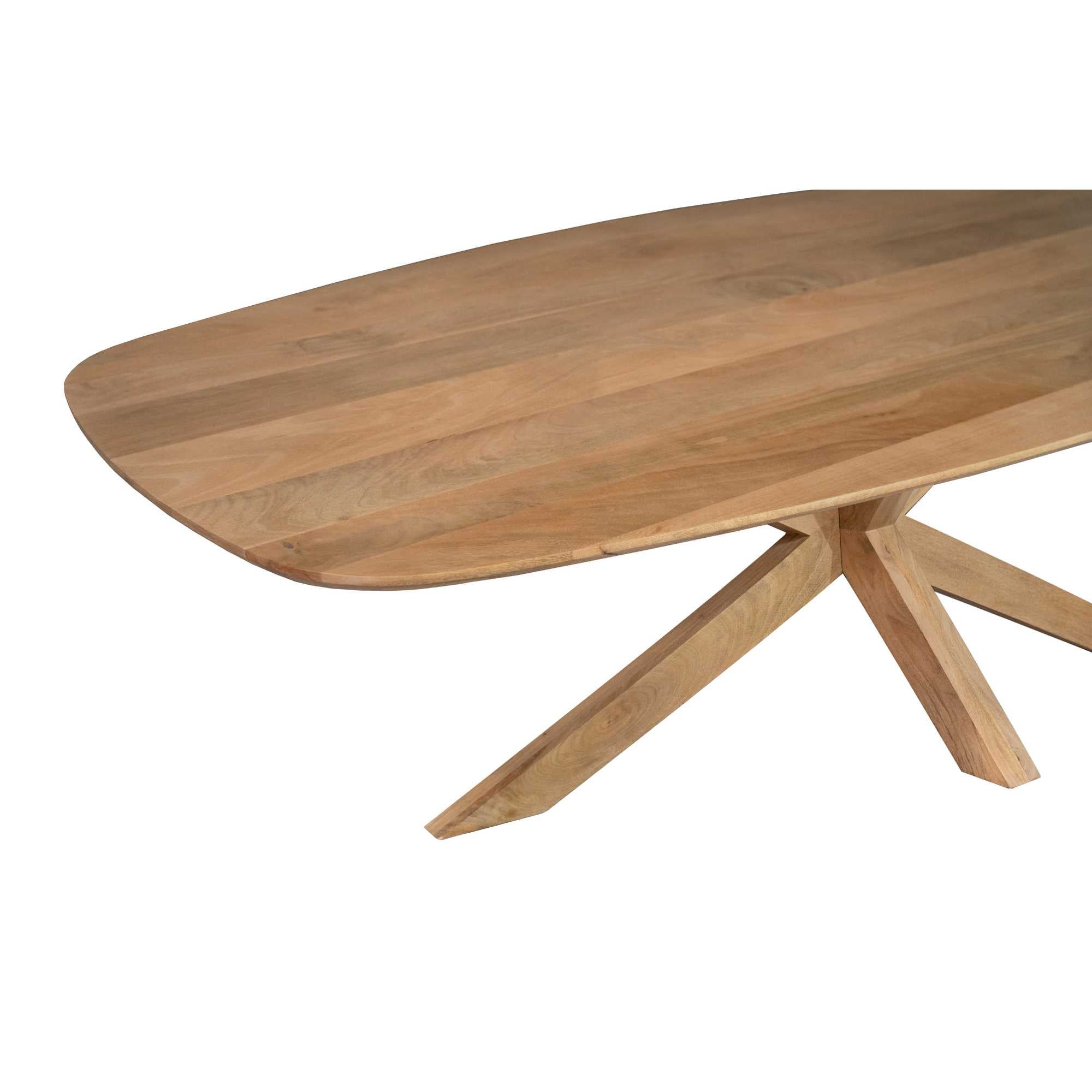 Deens ovale eettafel Nina Naturel Mangohout 240 cm