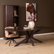 Deens ovale eettafel Milo Bruin Mangohout 210 cm