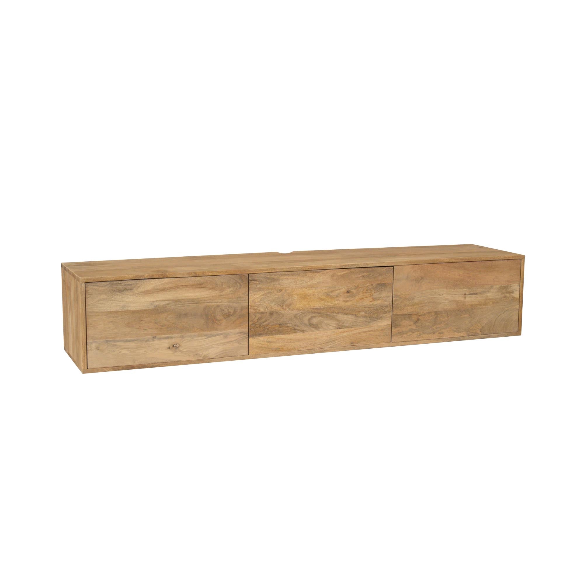 Zwevend tv meubel Vision Licht Mangohout 160 cm