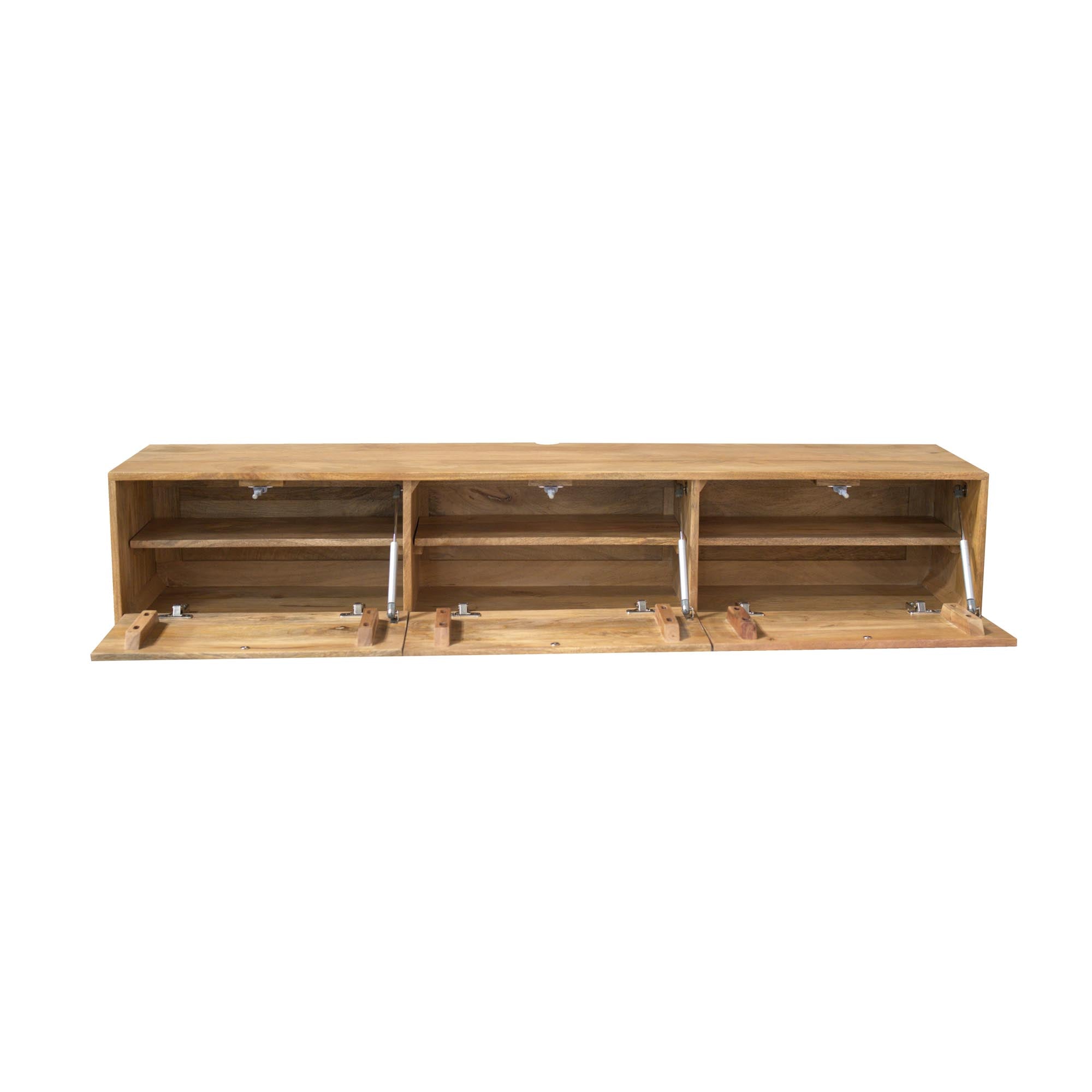 Zwevend tv meubel Vision Licht Mangohout 160 cm