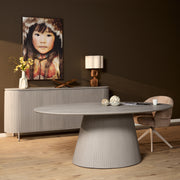 Ovale eettafel Solana Taupe Mangohout 210 cm
